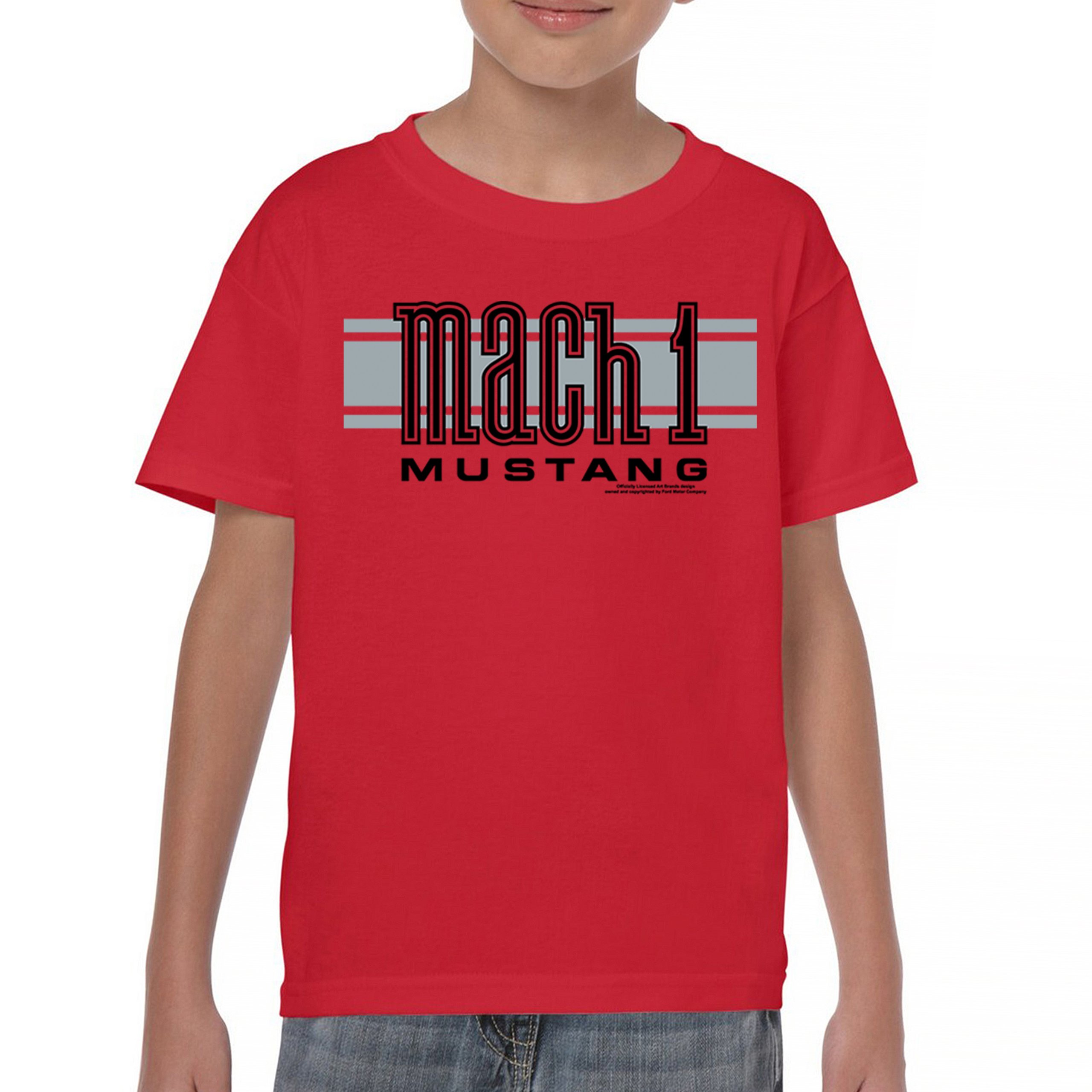 Ford Mustang Mach 1 Logo Youth T-shirt Legendary Performance Licensed Kids - Picture 9 of 36