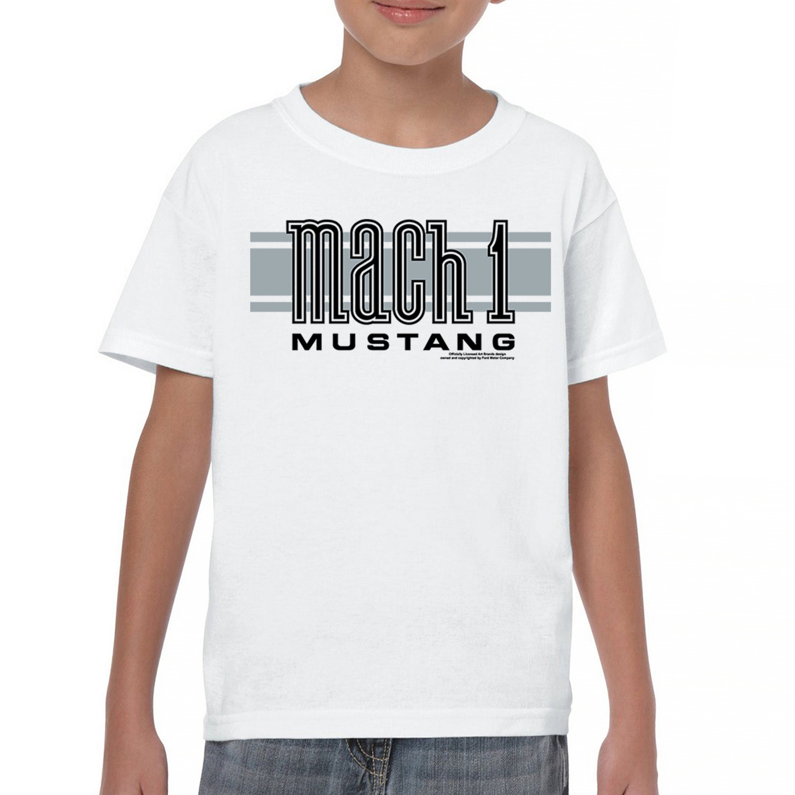 Ford Mustang Mach 1 Logo Youth T-shirt Legendary Performance Licensed Kids - Picture 2 of 36