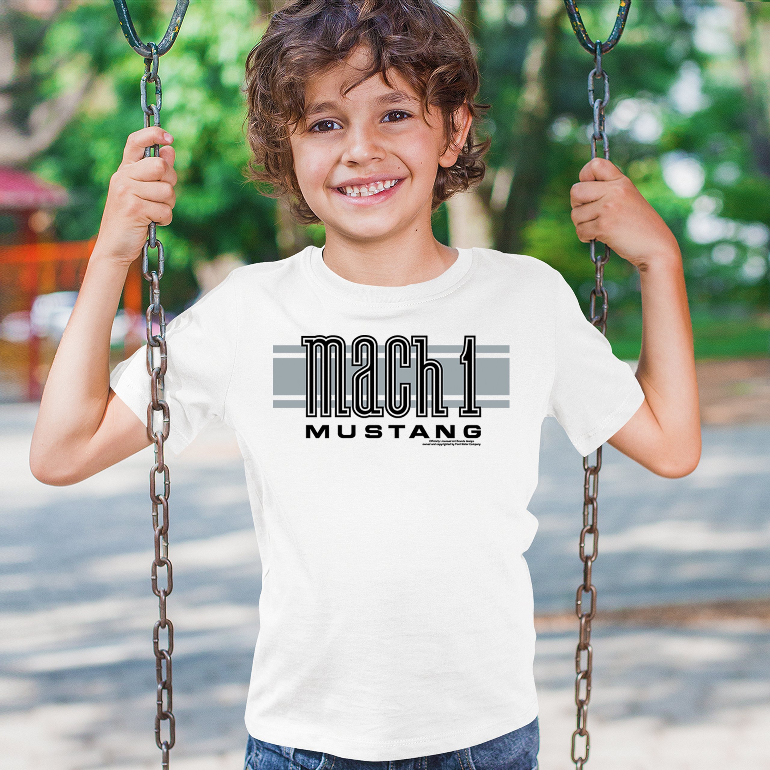 Ford Mustang Mach 1 Logo Youth T-shirt Legendary Performance Licensed Kids - Picture 5 of 36