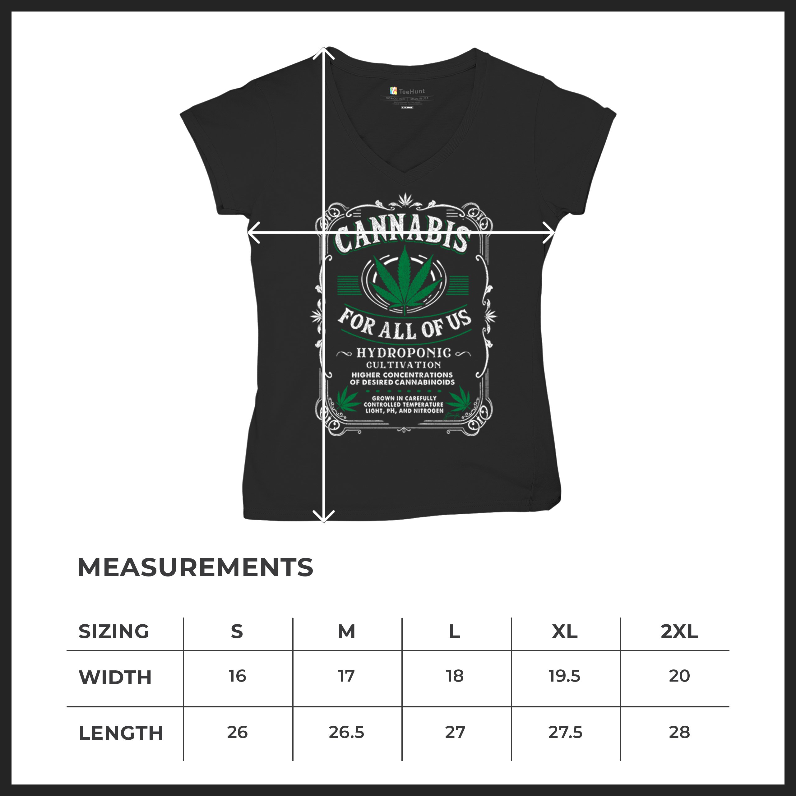 Cannabis For All Women's V-Neck T-shirt 420 Weed Pot Smoking Marijuana Tee - Picture 8 of 57