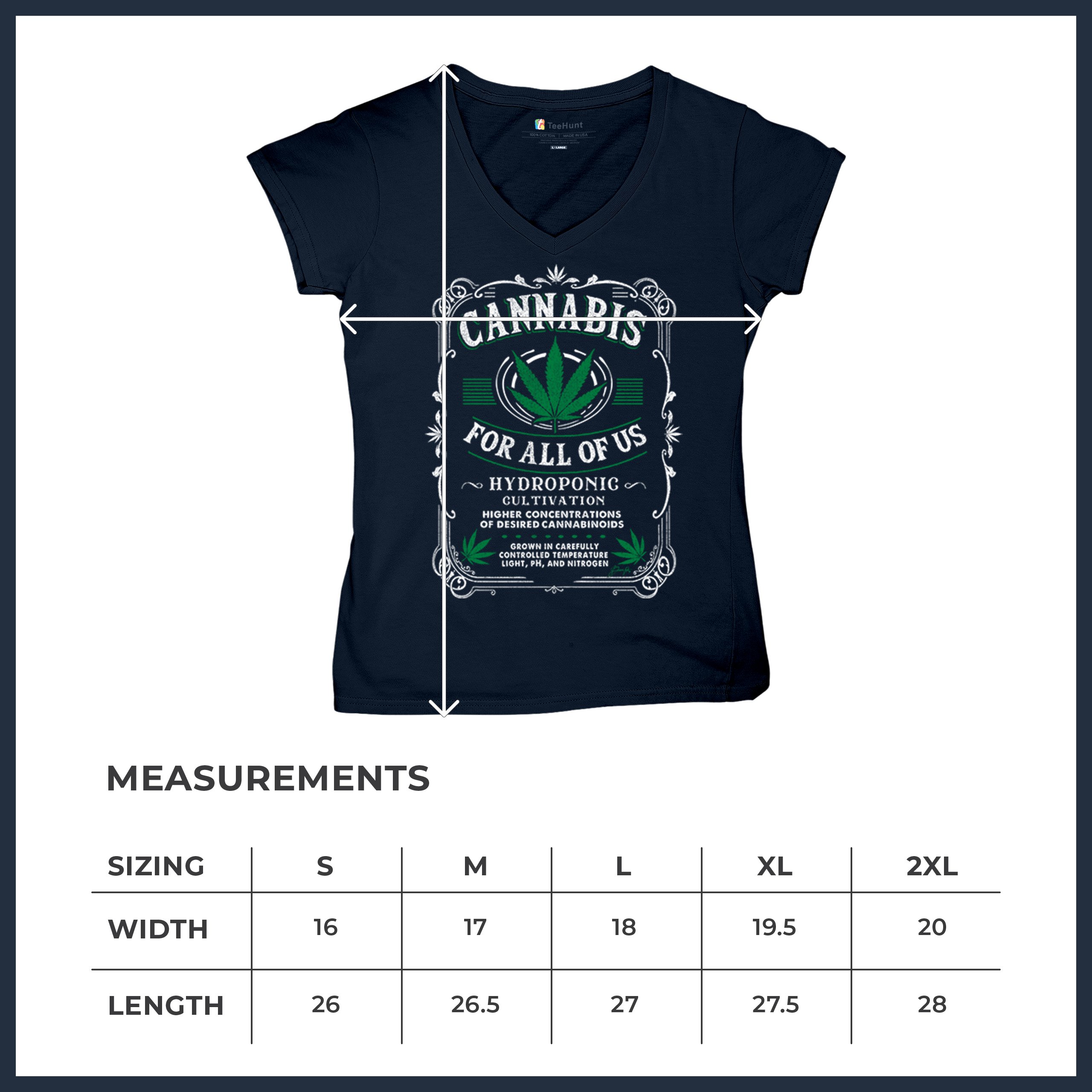 Cannabis For All Women's V-Neck T-shirt 420 Weed Pot Smoking Marijuana Tee - Picture 36 of 57