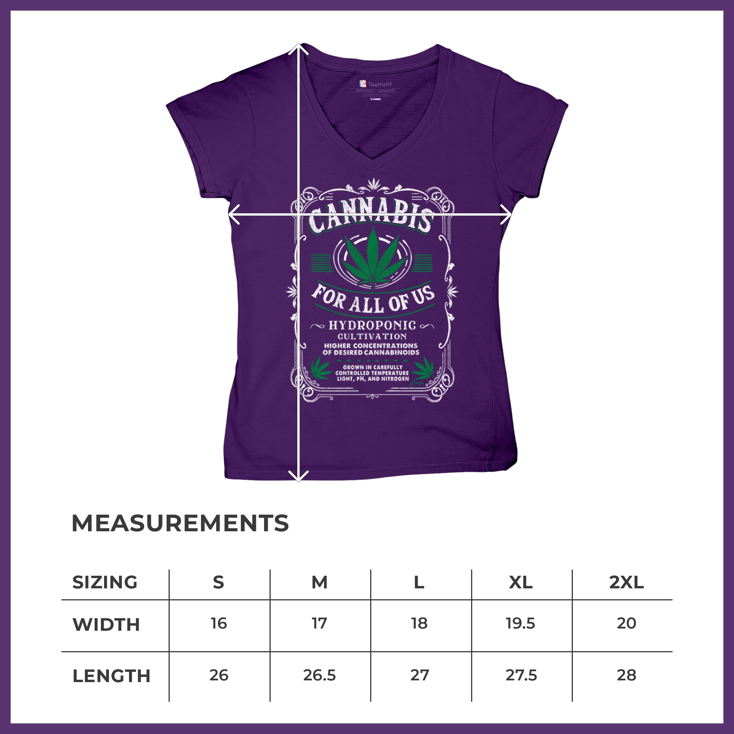 Cannabis For All Women's V-Neck T-shirt 420 Weed Pot Smoking Marijuana Tee - Picture 22 of 57