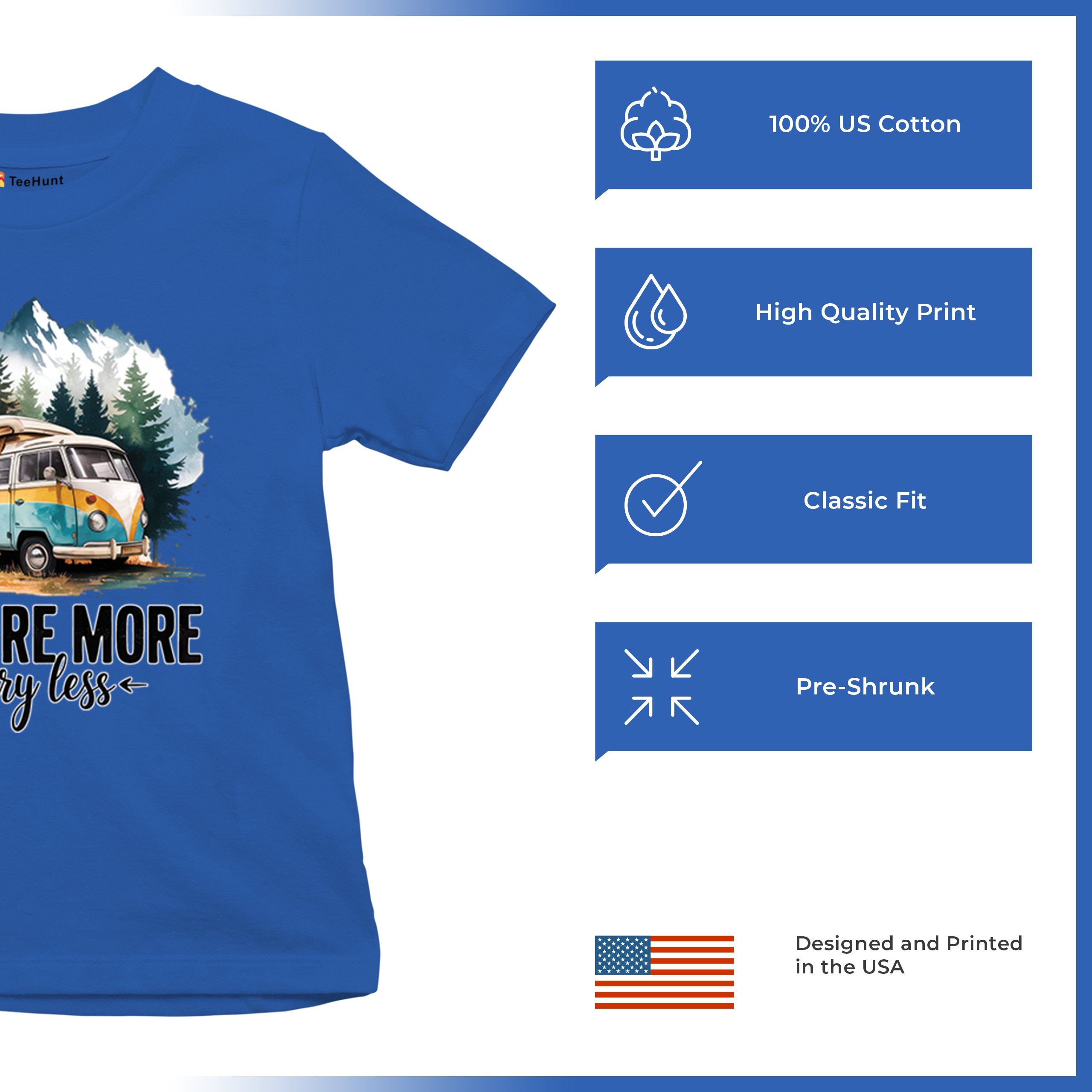 Explore More Worry Less Youth T-shirt Camping Trail Hiking Tent Life Kids - Picture 42 of 50