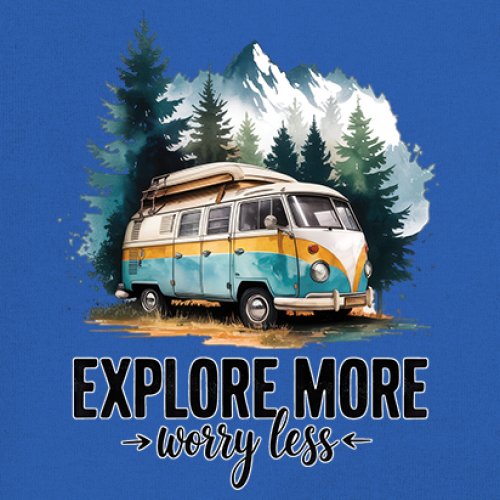 Explore More Worry Less Youth T-shirt Camping Trail Hiking Tent Life Kids - Picture 39 of 50