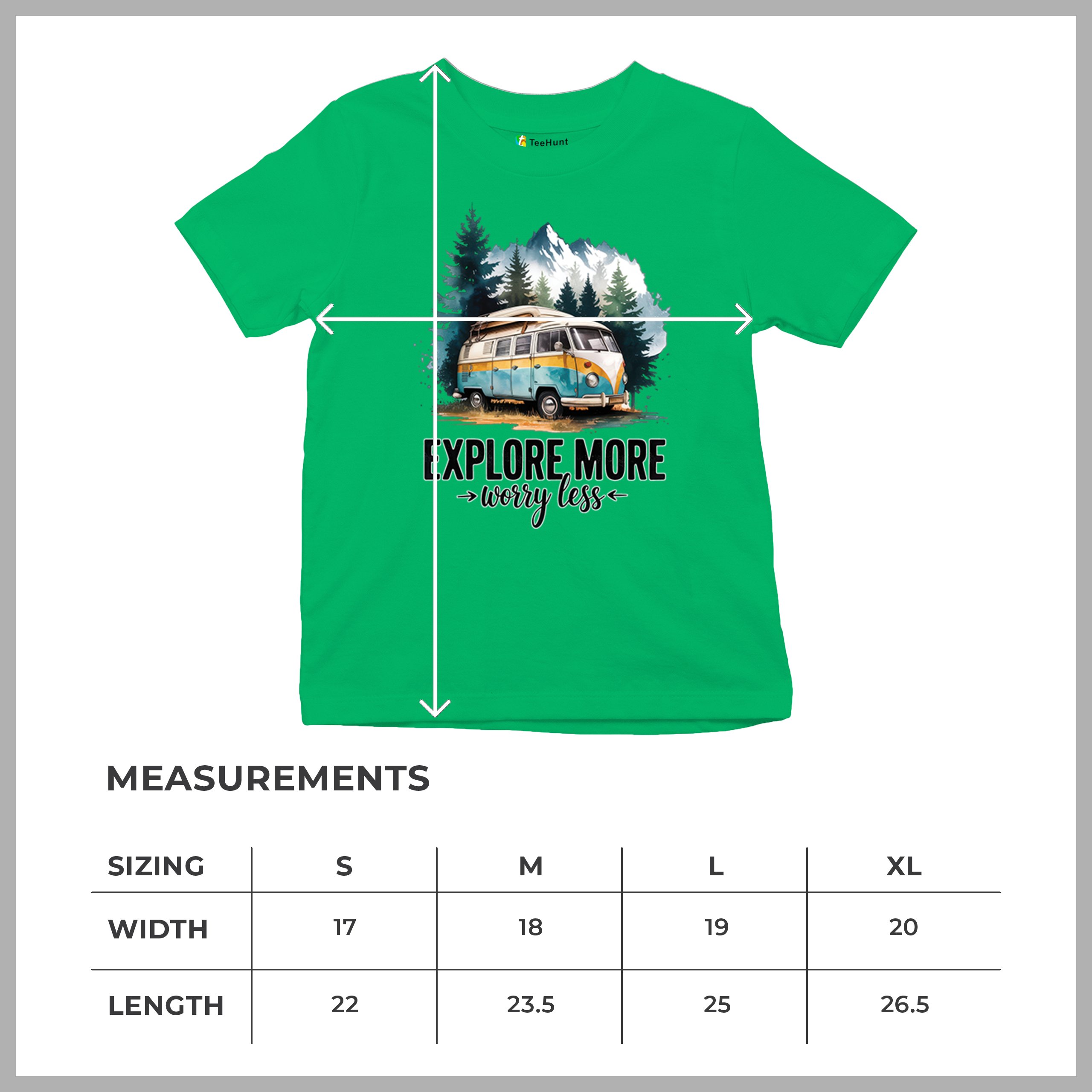 Explore More Worry Less Youth T-shirt Camping Trail Hiking Tent Life Kids - Picture 36 of 50