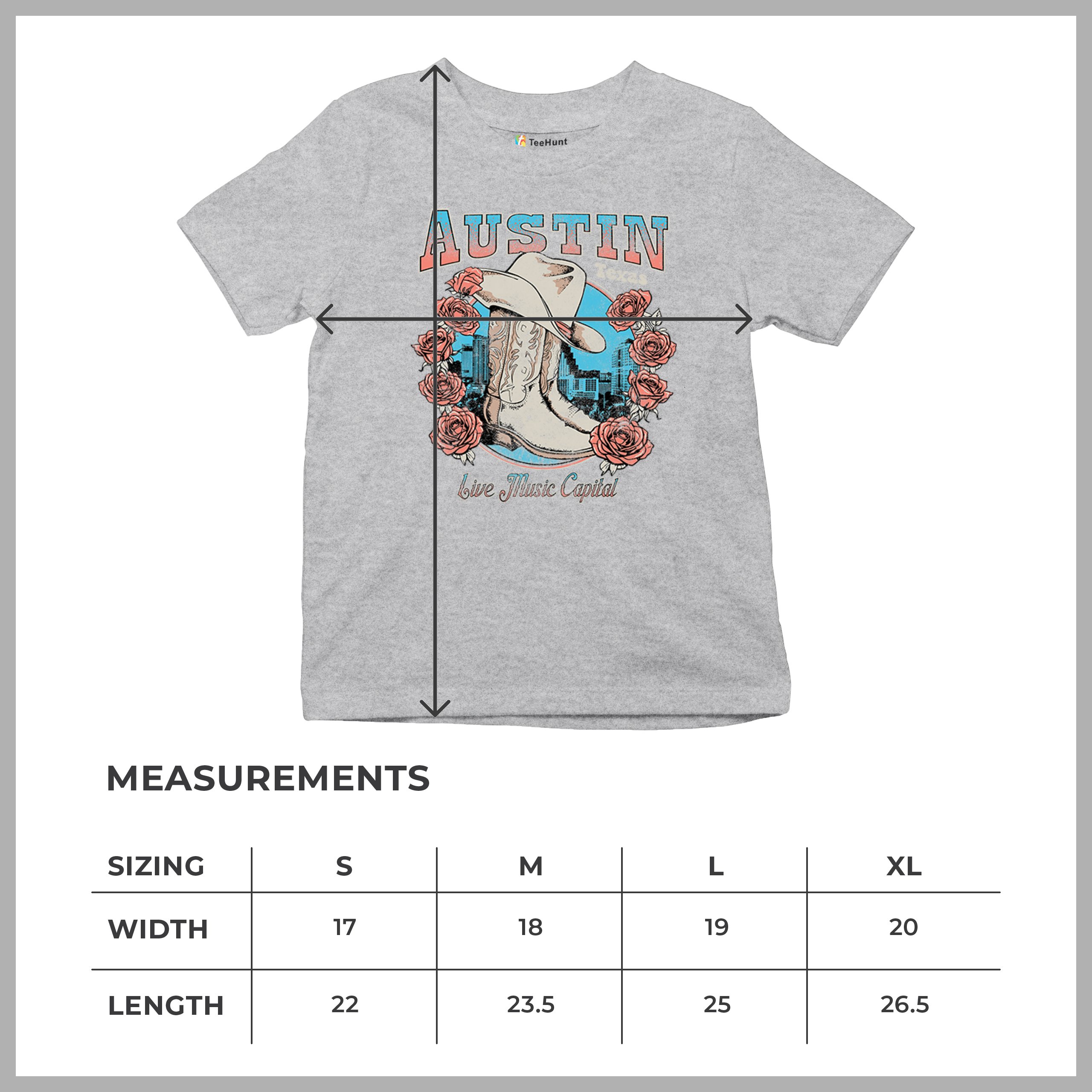 Austin Live Music Capital Youth T-shirt Country Cowgirl Boots and Hat Kids - Picture 15 of 50