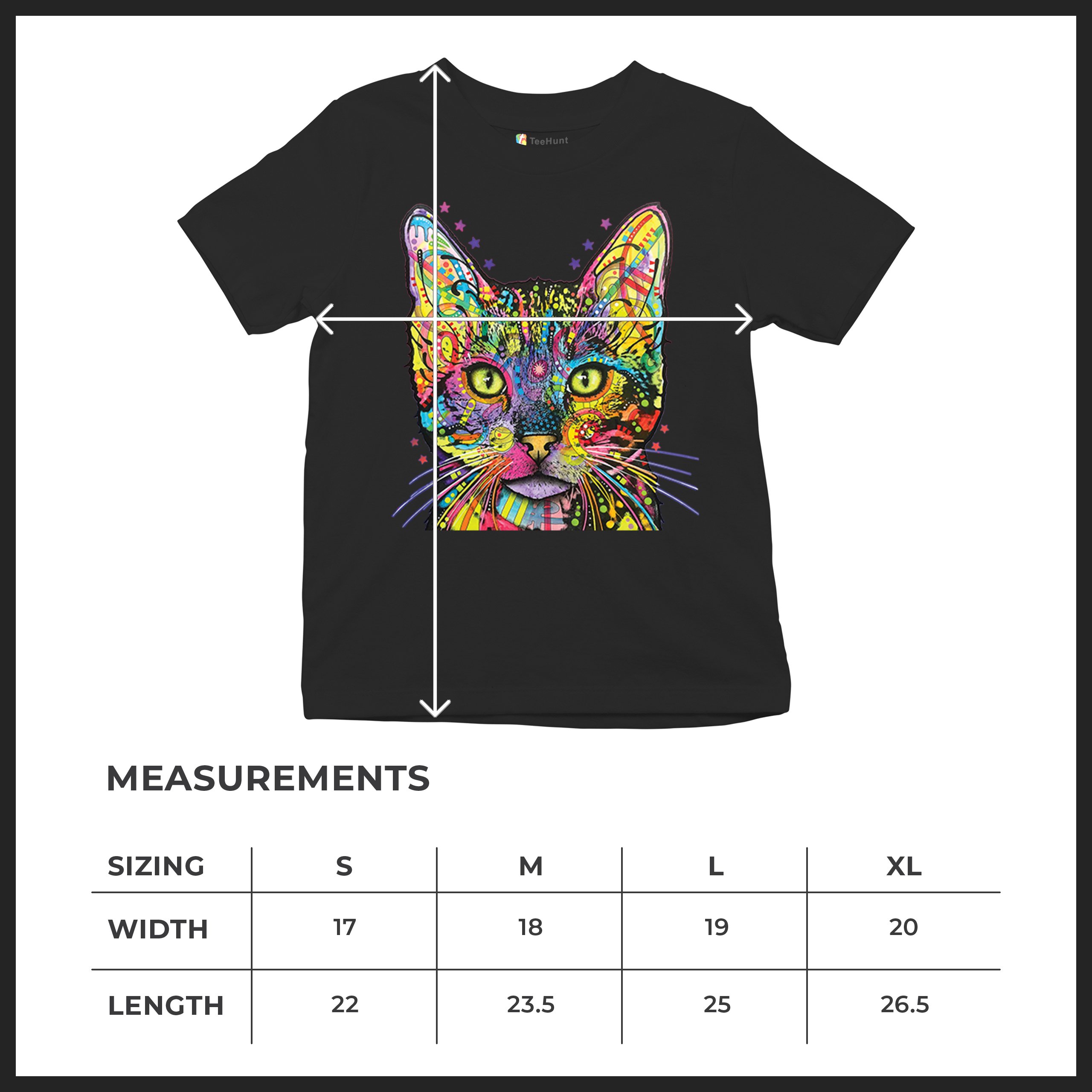 Dean Russo Shiva Cat Stare Youth T-shirt Neon Mosaic Colorful Kitten Eyes Kids - Picture 8 of 50