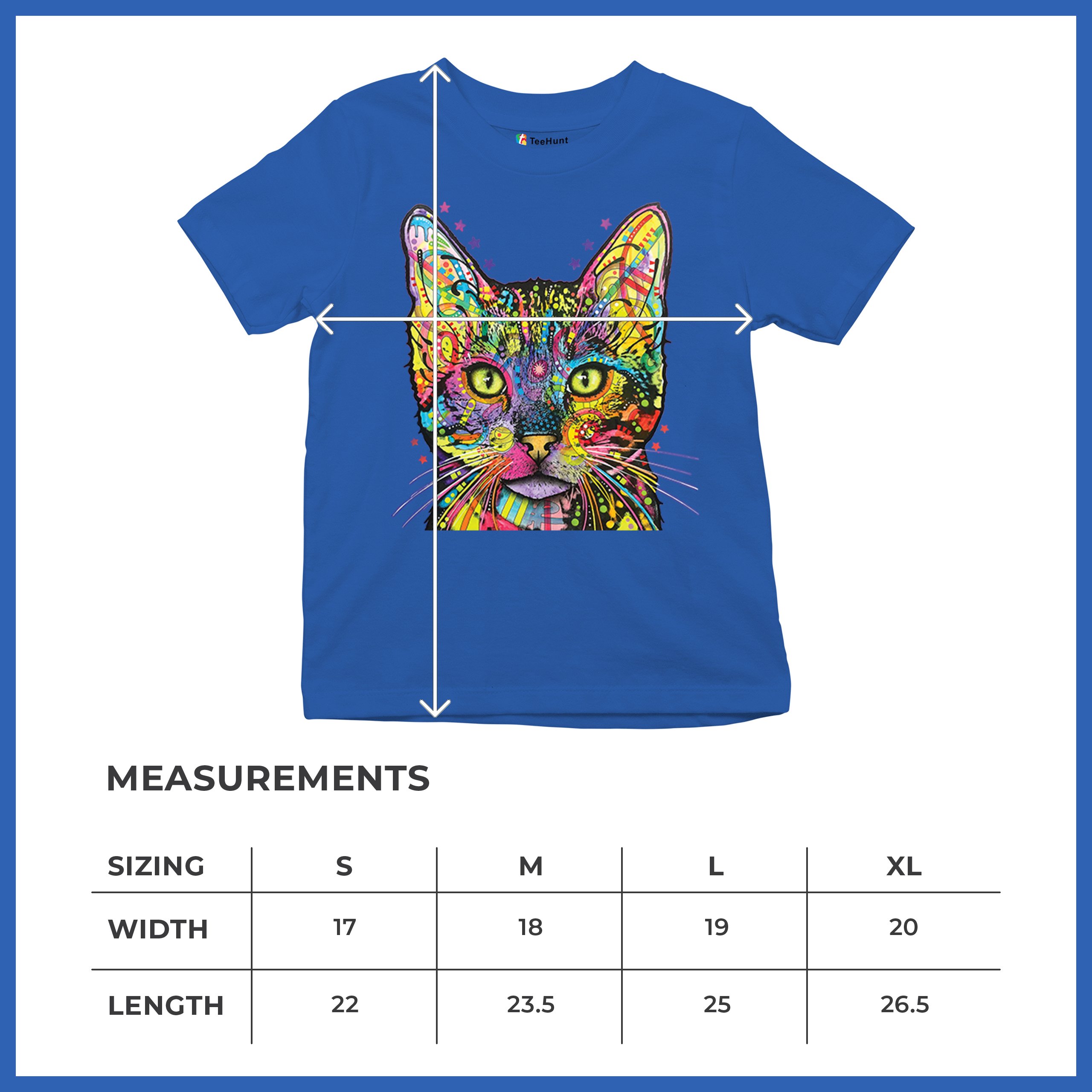 Dean Russo Shiva Cat Stare Youth T-shirt Neon Mosaic Colorful Kitten Eyes Kids - Picture 43 of 50