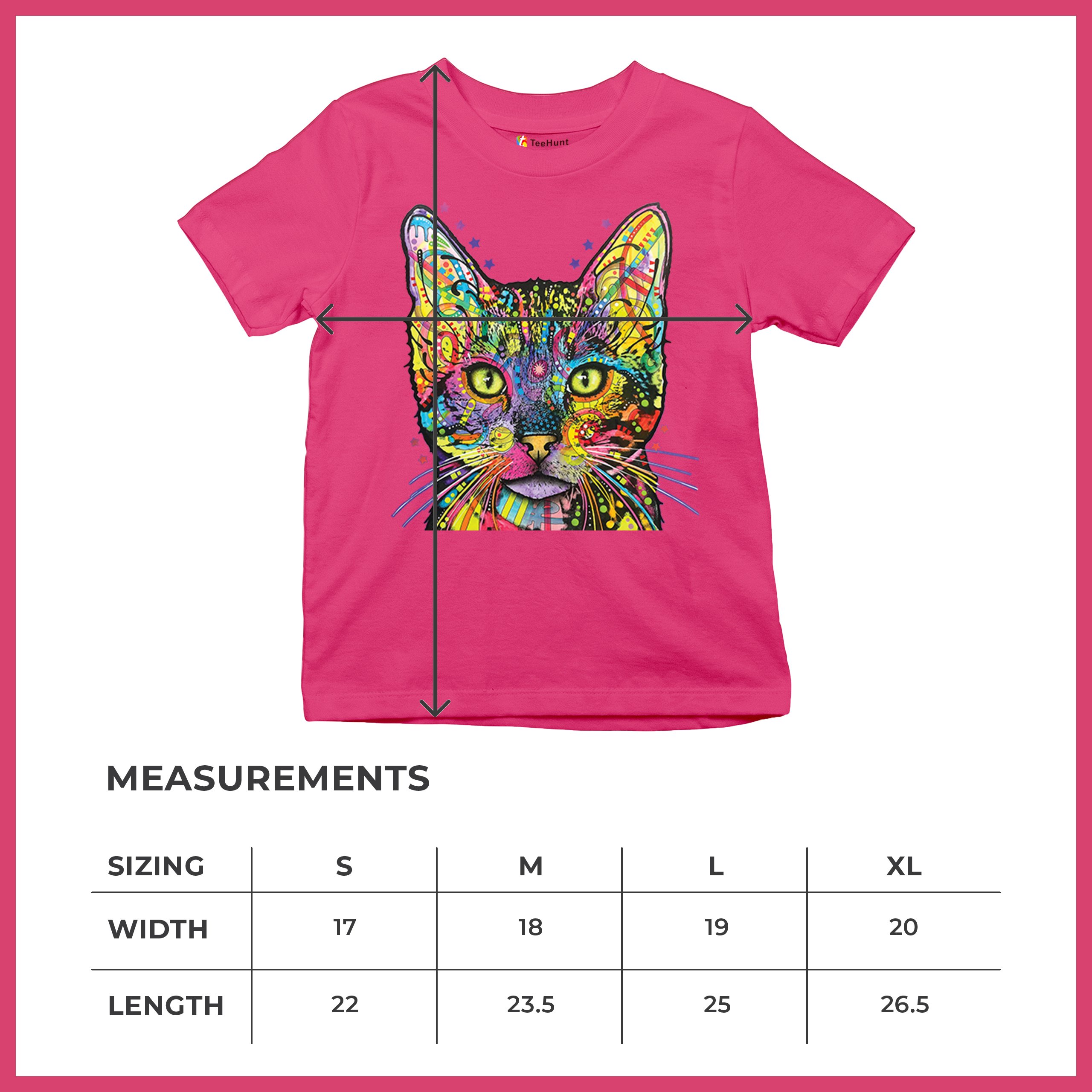 Dean Russo Shiva Cat Stare Youth T-shirt Neon Mosaic Colorful Kitten Eyes Kids - Picture 50 of 50