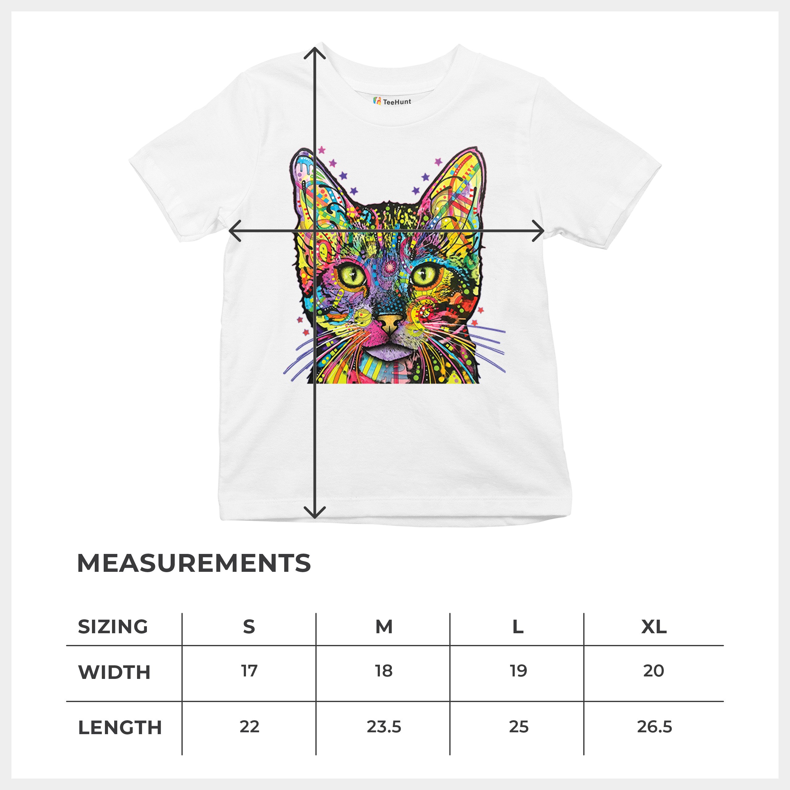 Dean Russo Shiva Cat Stare Youth T-shirt Neon Mosaic Colorful Kitten Eyes Kids - Picture 29 of 50