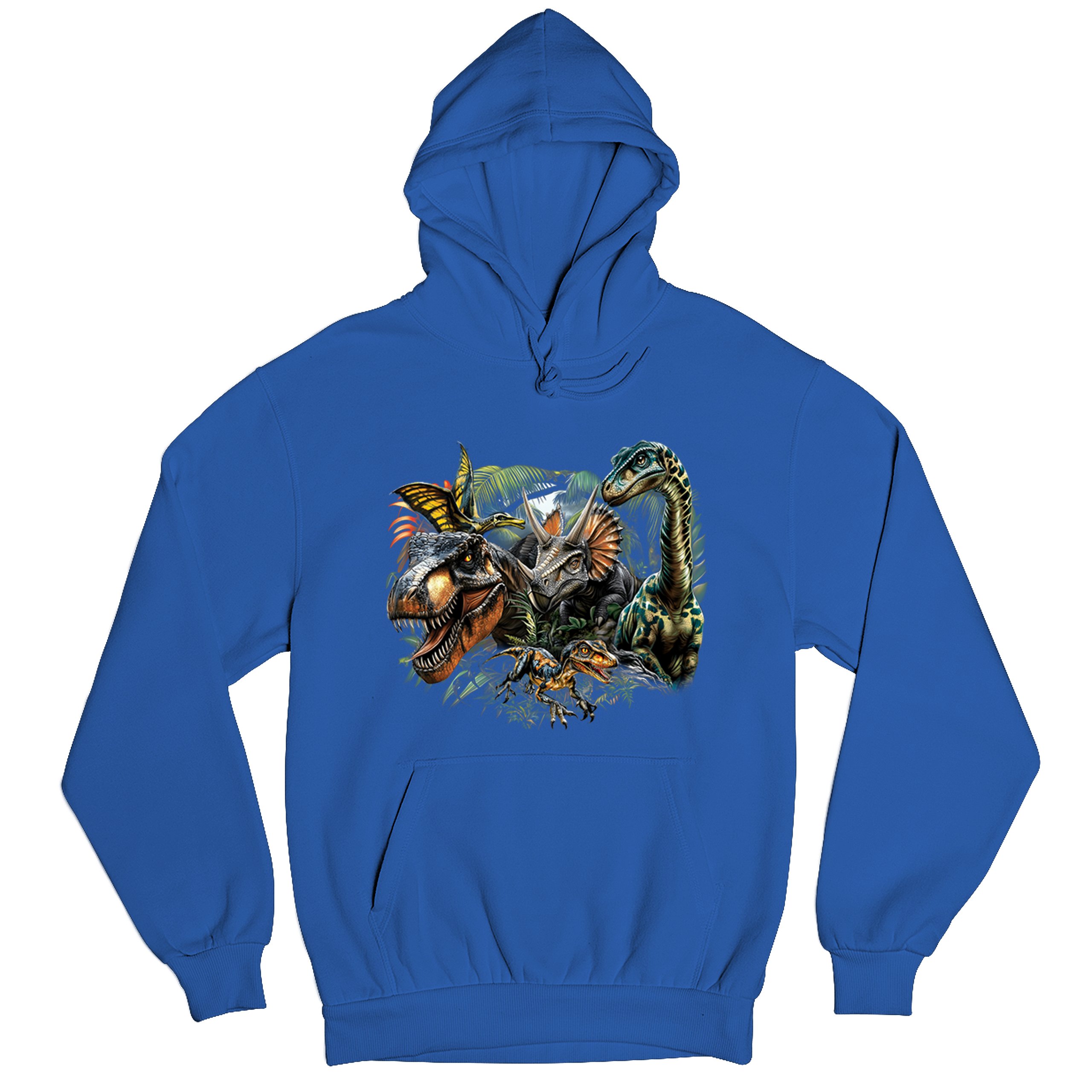 Dinosaur Jungle Sweatshirt T-Rex Triceratops Brachiosaurus Jurassic Hoodie - Picture 48 of 57