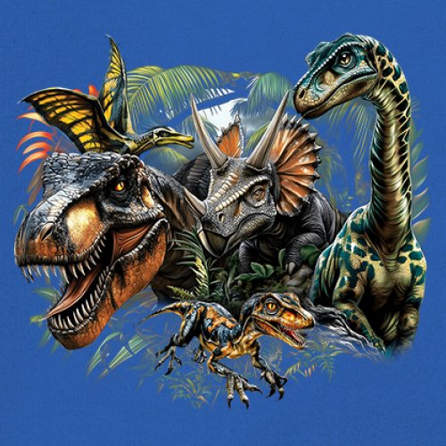Dinosaur Jungle Sweatshirt T-Rex Triceratops Brachiosaurus Jurassic Hoodie - Picture 46 of 57