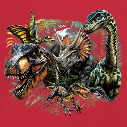 Dinosaur Jungle Sweatshirt T-Rex Triceratops Brachiosaurus Jurassic Hoodie - Picture 32 of 57