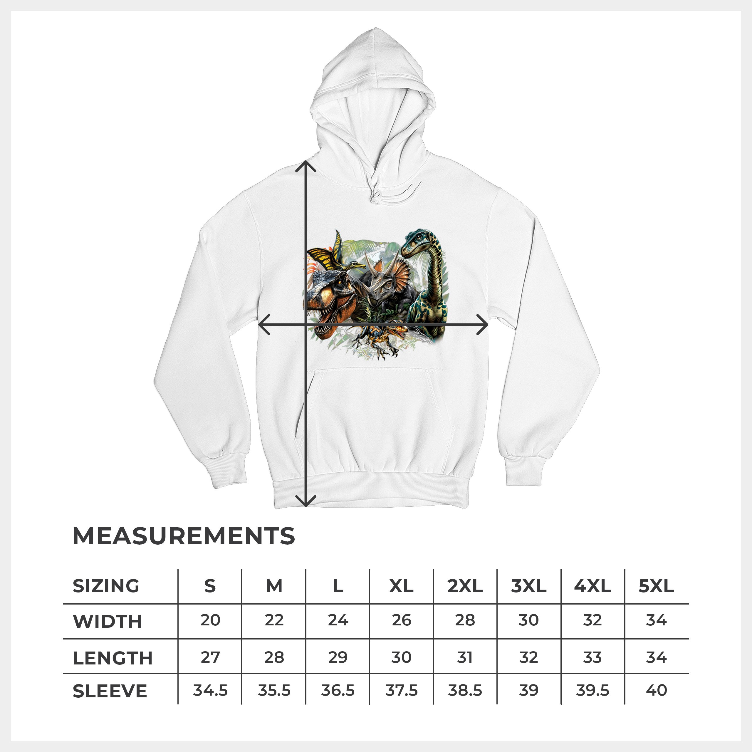 Dinosaur Jungle Sweatshirt T-Rex Triceratops Brachiosaurus Jurassic Hoodie - Picture 43 of 57