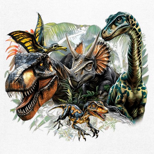 Dinosaur Jungle Sweatshirt T-Rex Triceratops Brachiosaurus Jurassic Hoodie - Picture 39 of 57