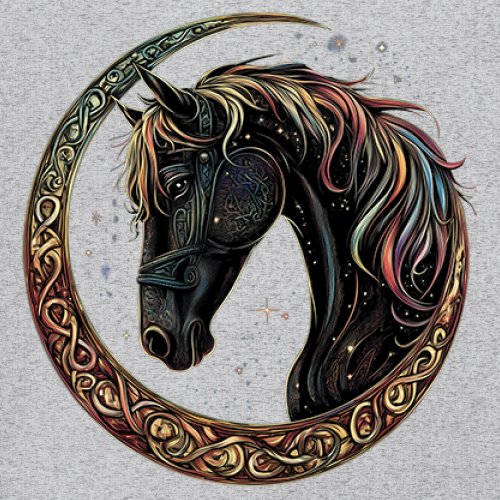 Celtic Moon Horse Youth T-shirt North Mystical Spiritual Nordic Cosmic Kids - Picture 11 of 50