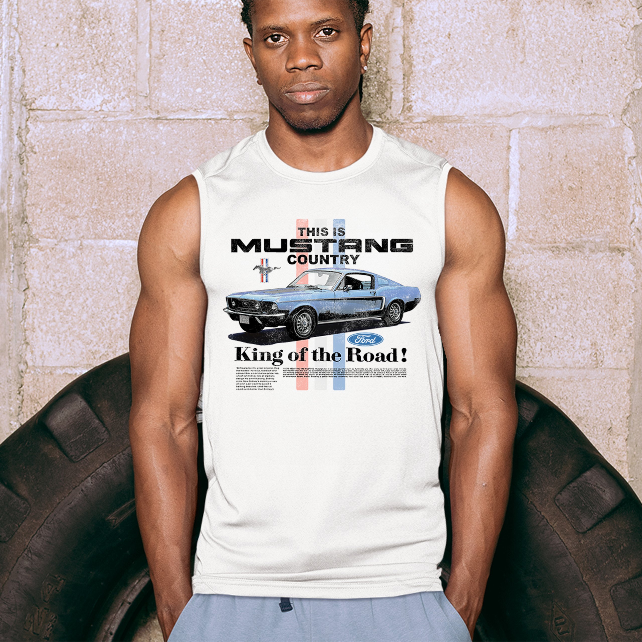 This Is Mustang Country Muscle Shirt Performance American Muscle Legend Uomo - Foto 12 di 15