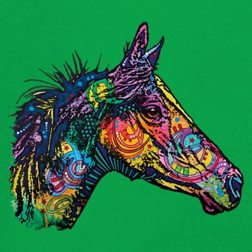 Dean Russo Colorful Horse Sweatshirt Neon Mosaic Wild Mustang Animal Crewneck - Picture 39 of 50