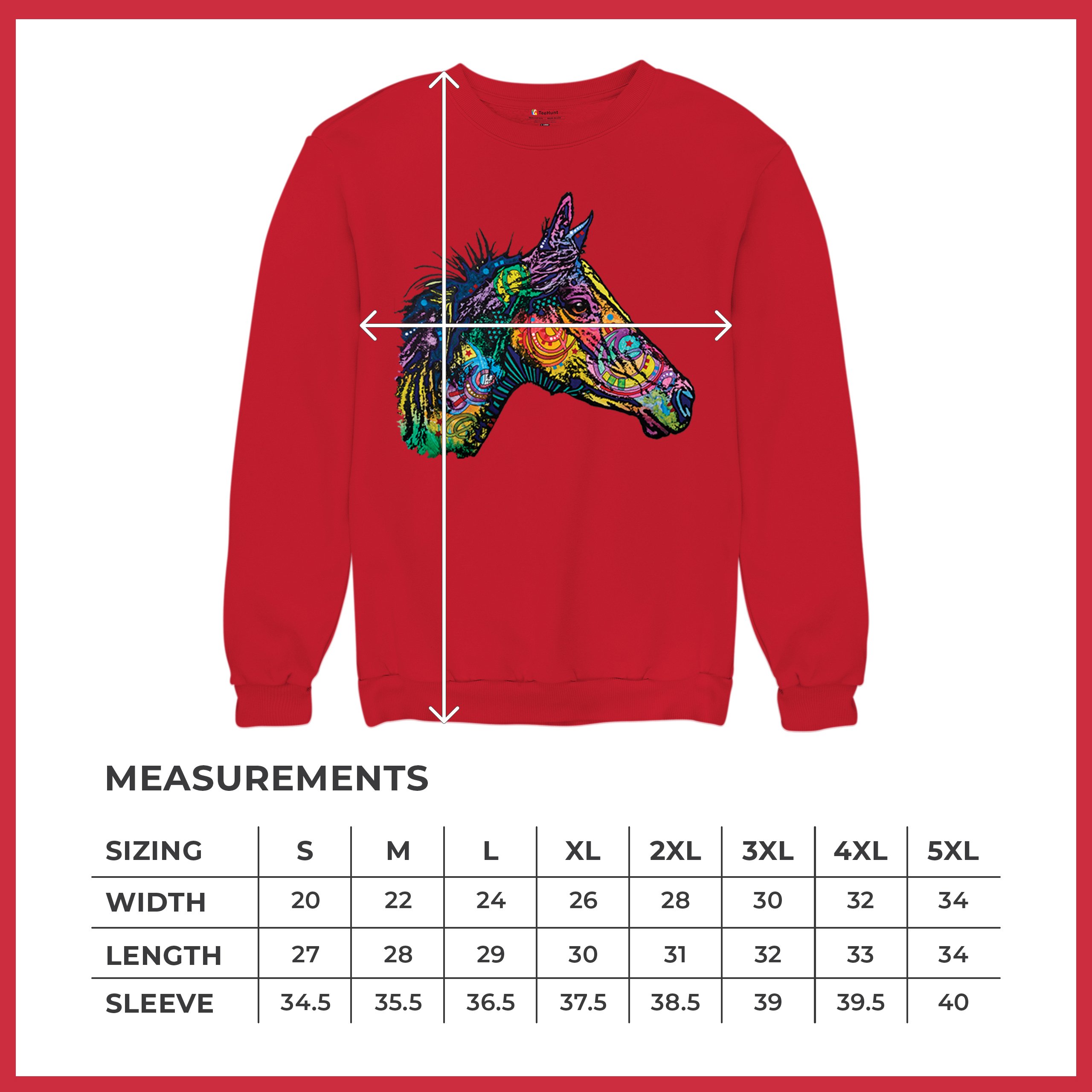 Dean Russo Colorful Horse Sweatshirt Neon Mosaic Wild Mustang Animal Crewneck - Picture 22 of 50