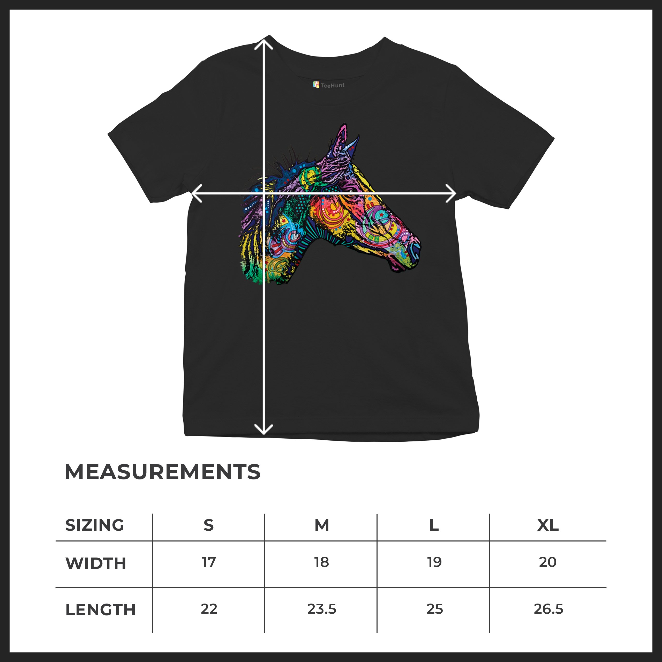 Dean Russo Colorful Horse Youth T-shirt Neon Mosaic Wild Mustang Animal Kids - Picture 8 of 50