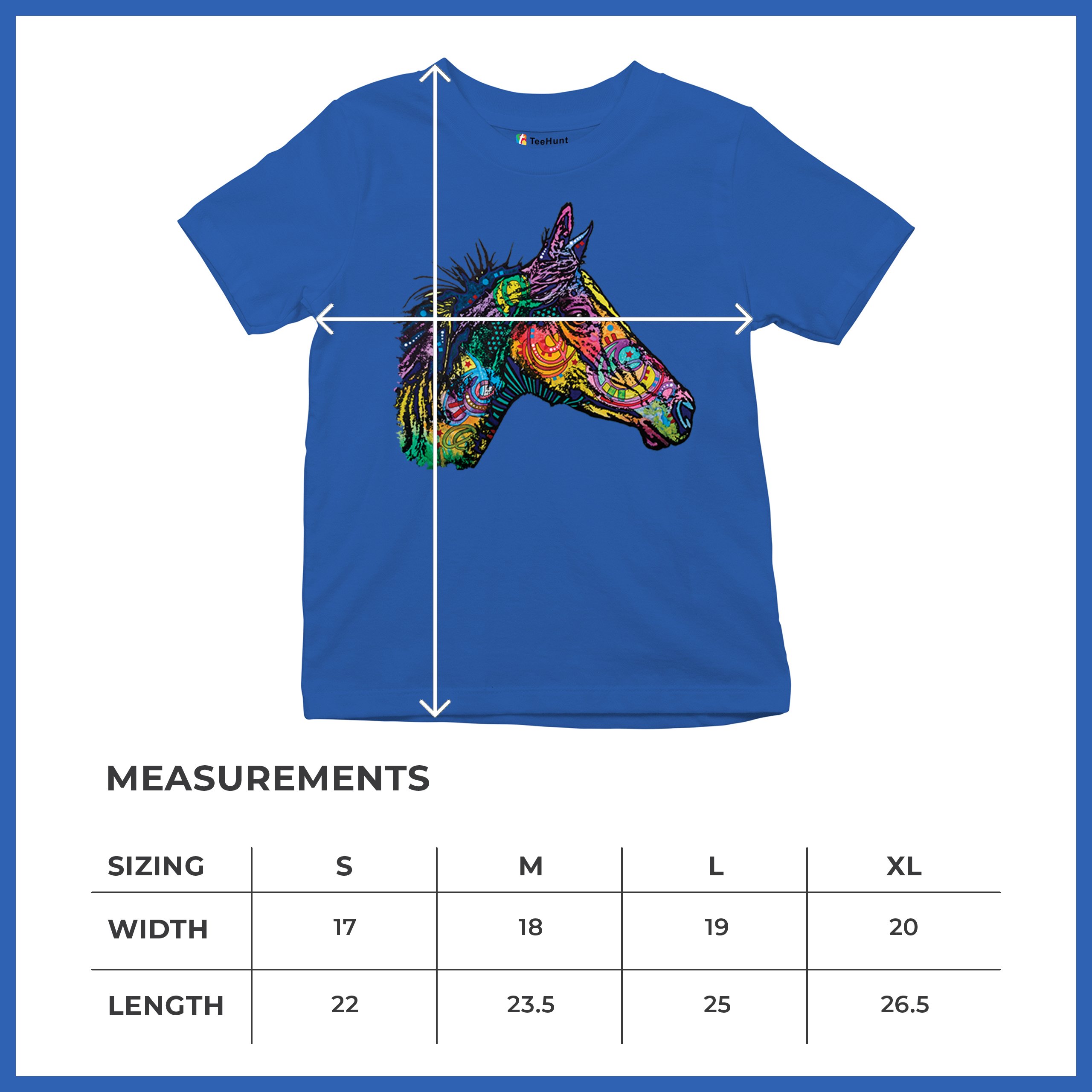 Dean Russo Colorful Horse Youth T-shirt Neon Mosaic Wild Mustang Animal Kids - Picture 43 of 50