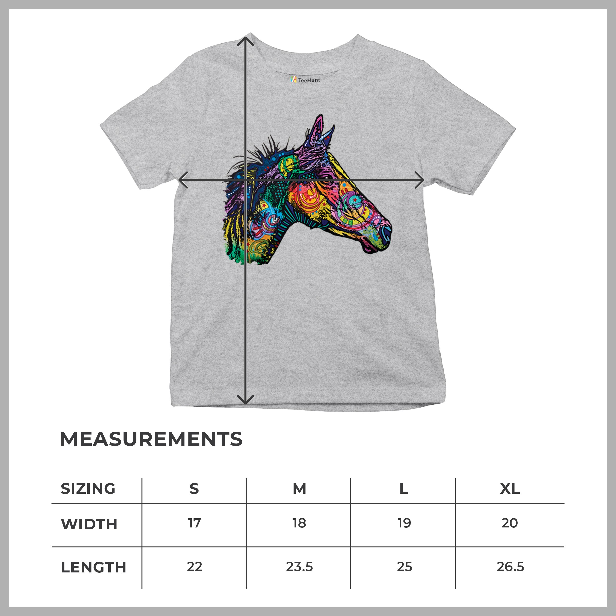 Dean Russo Colorful Horse Youth T-shirt Neon Mosaic Wild Mustang Animal Kids - Picture 15 of 50