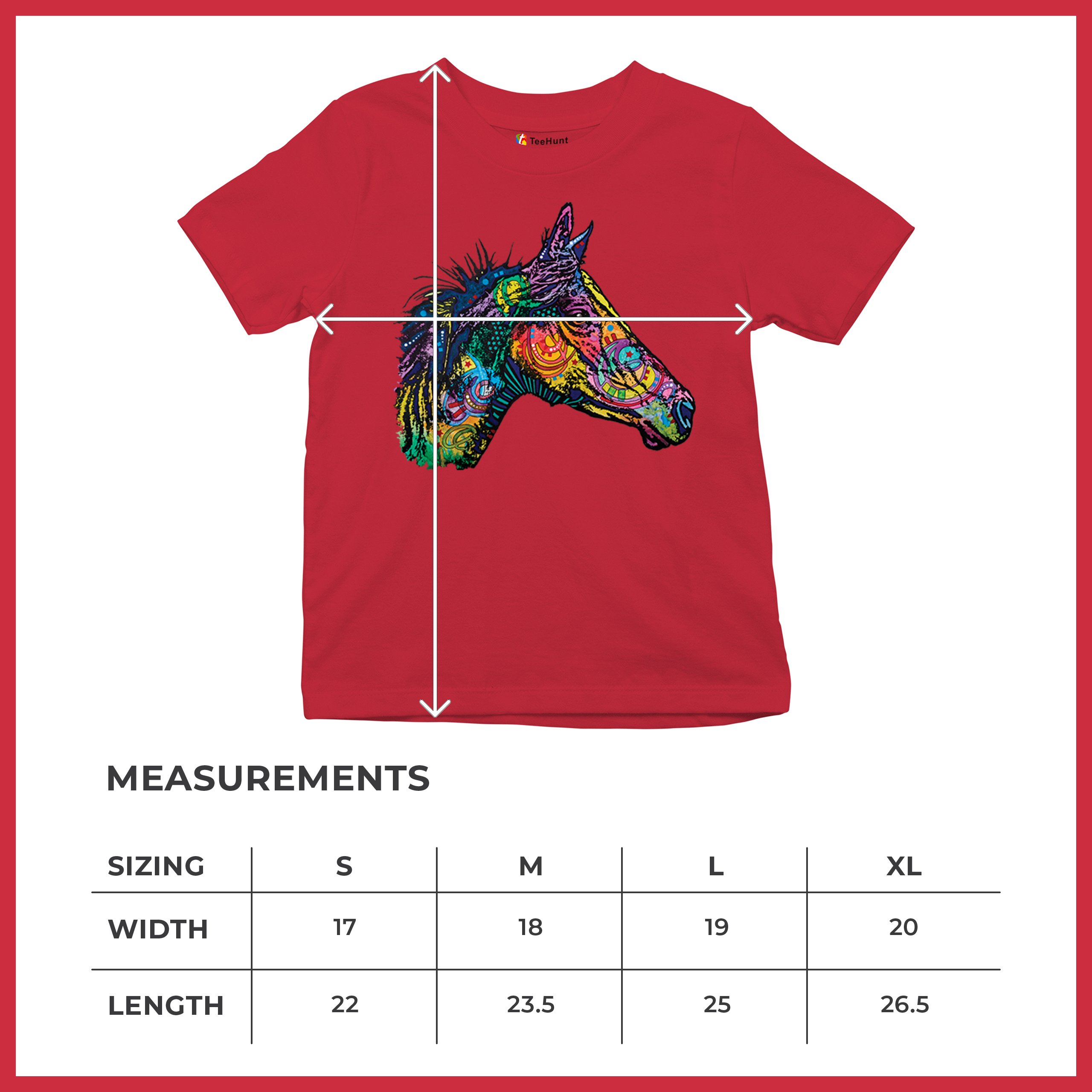 Dean Russo Colorful Horse Youth T-shirt Neon Mosaic Wild Mustang Animal Kids - Picture 22 of 50