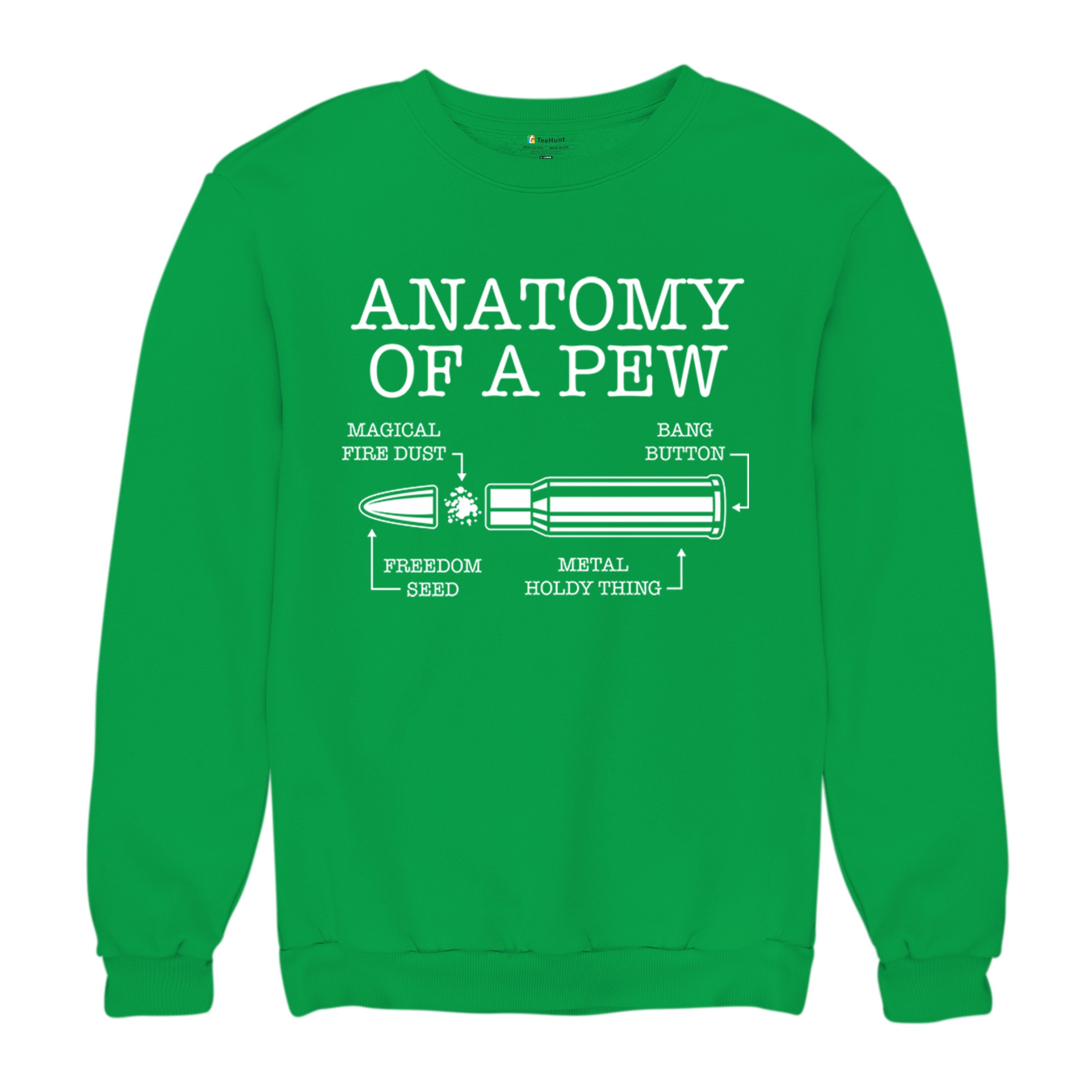 Anatomy of a Pew Sweatshirt 2nd Amendment Right to Bear Arms Patriotic Crewneck - Picture 27 of 36