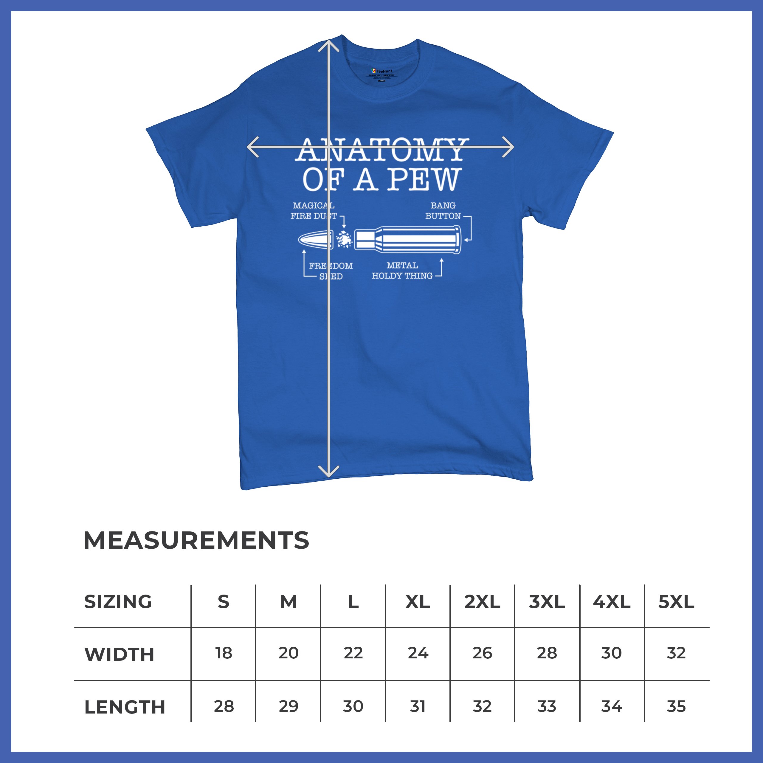 Anatomy of a Pew T-shirt 2nd Amendment Right to Bear Arms Patriotic Men's Tee - Picture 71 of 71