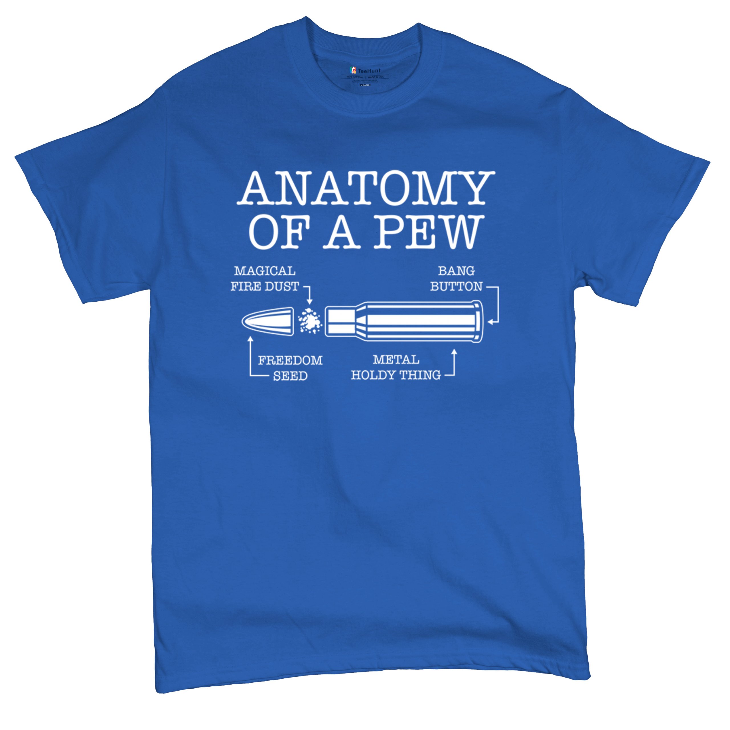 Anatomy of a Pew T-shirt 2nd Amendment Right to Bear Arms Patriotic Men's Tee - Picture 69 of 71