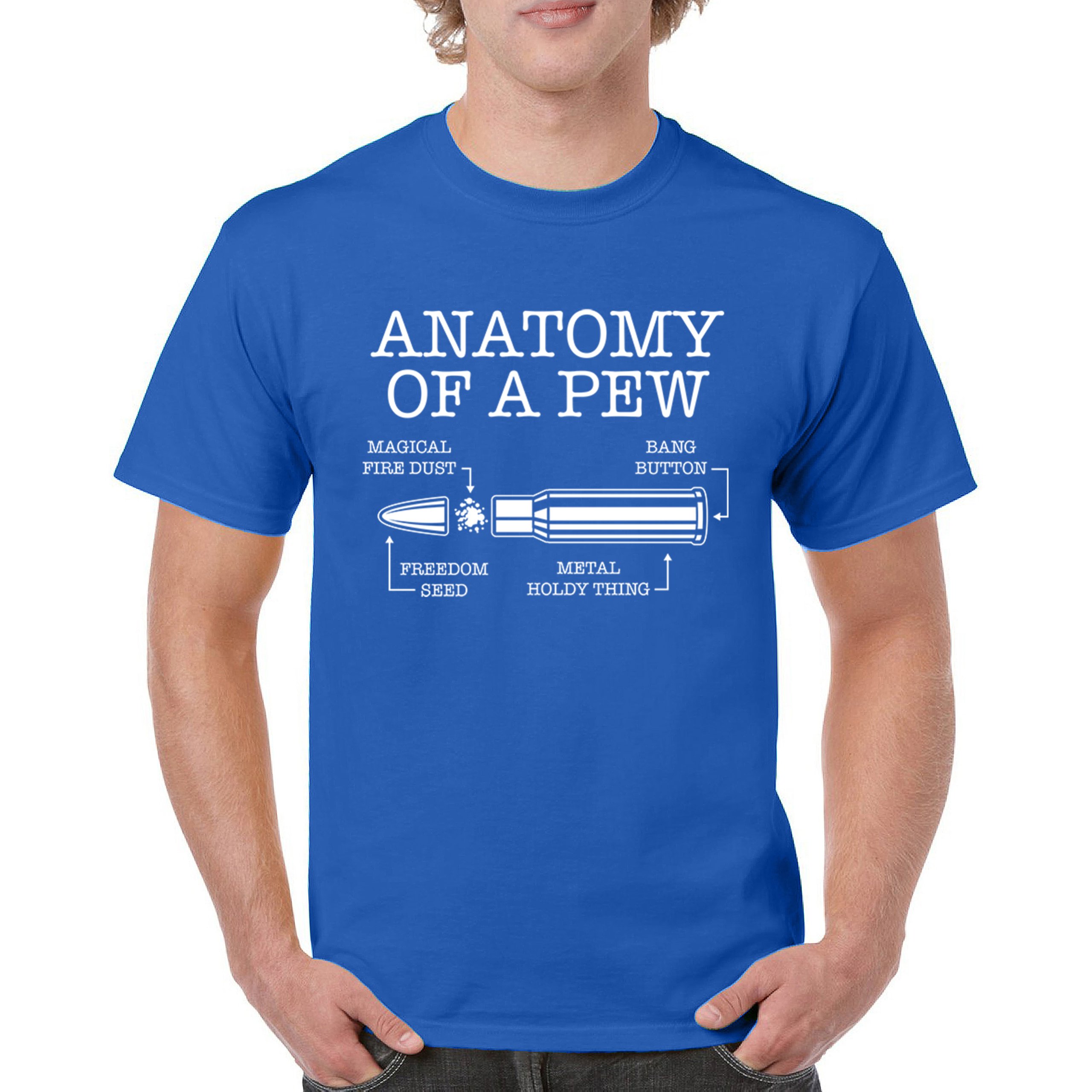 Anatomy of a Pew T-shirt 2nd Amendment Right to Bear Arms Patriotic Men's Tee - Picture 65 of 71