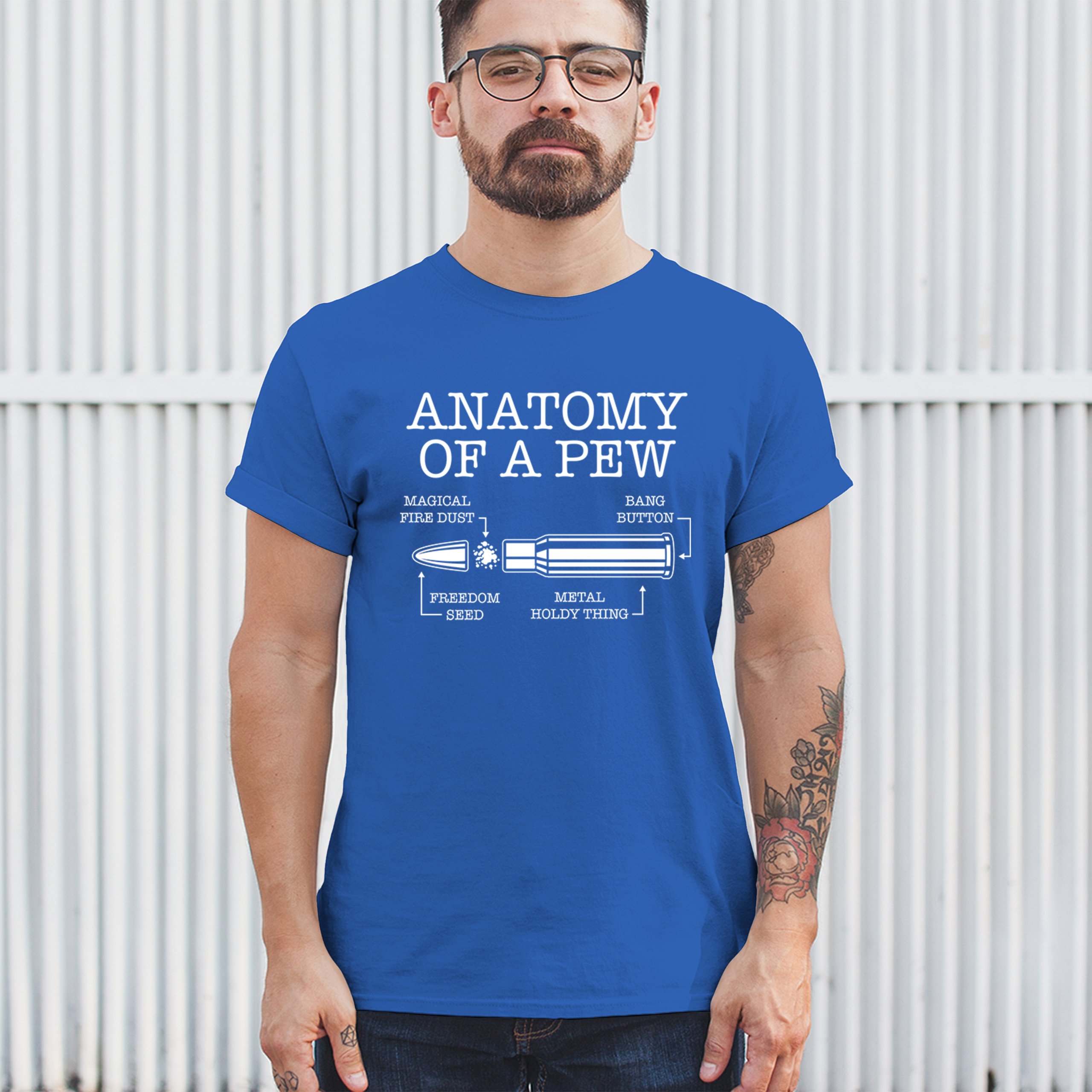 Anatomy of a Pew T-shirt 2nd Amendment Right to Bear Arms Patriotic Men's Tee - Picture 68 of 71