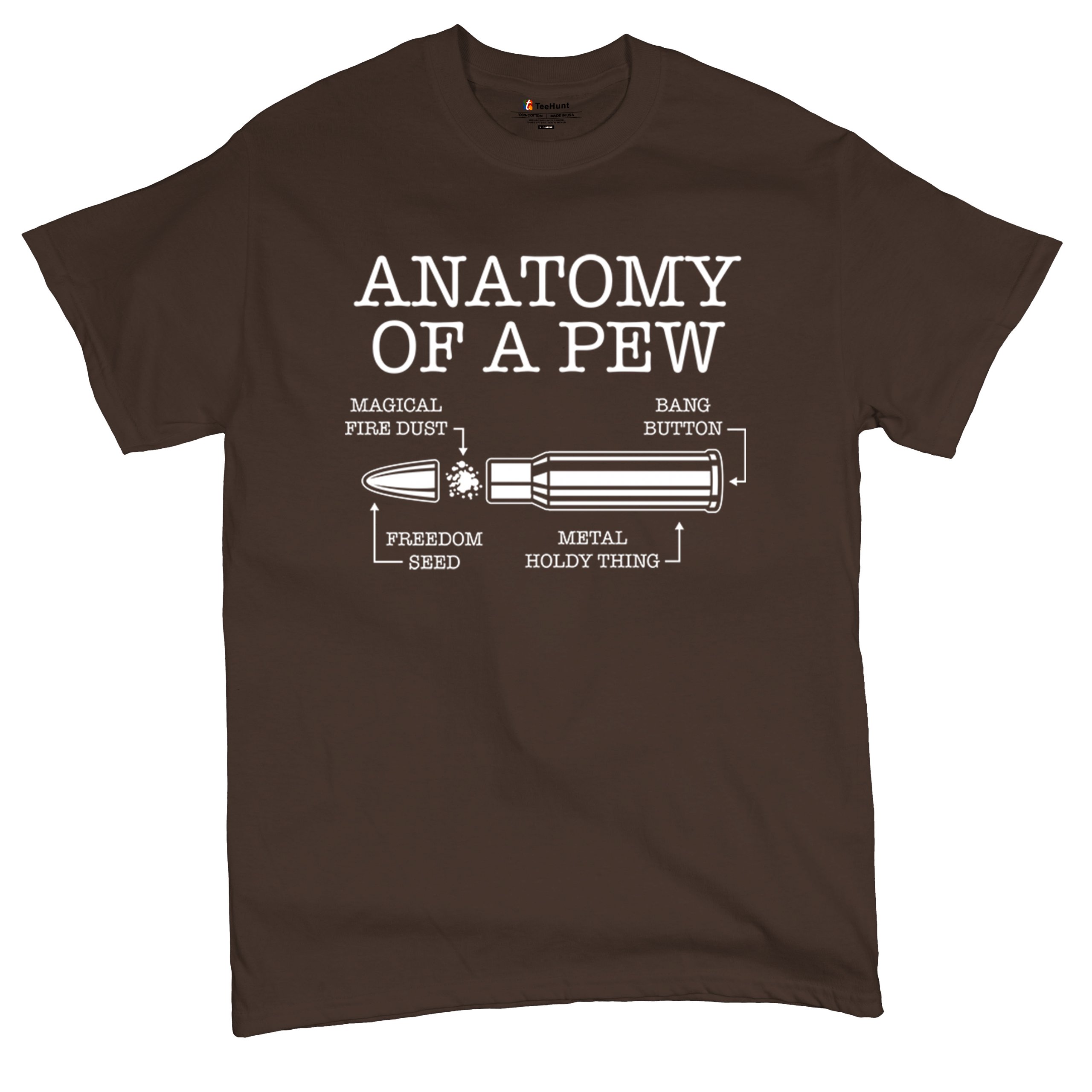 Anatomy of a Pew T-shirt 2nd Amendment Right to Bear Arms Patriotic Men's Tee - Picture 48 of 71