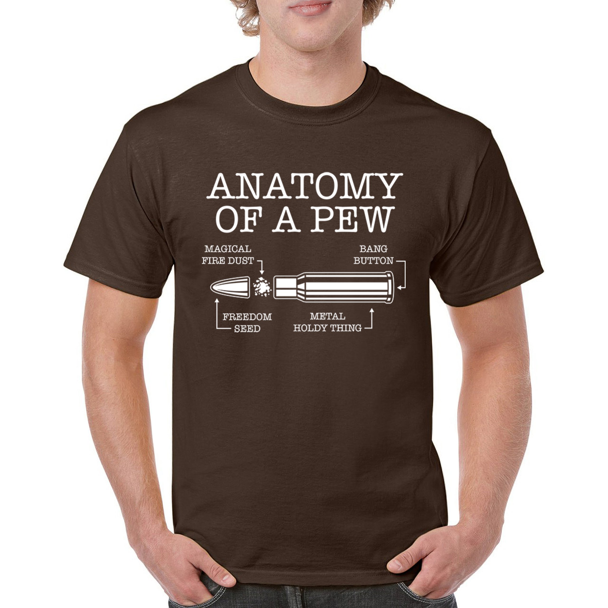 Anatomy of a Pew T-shirt 2nd Amendment Right to Bear Arms Patriotic Men's Tee - Picture 44 of 71