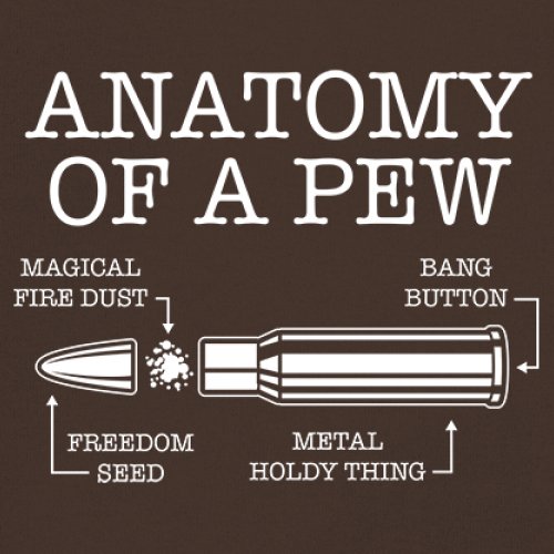 Anatomy of a Pew T-shirt 2nd Amendment Right to Bear Arms Patriotic Men's Tee - Picture 46 of 71