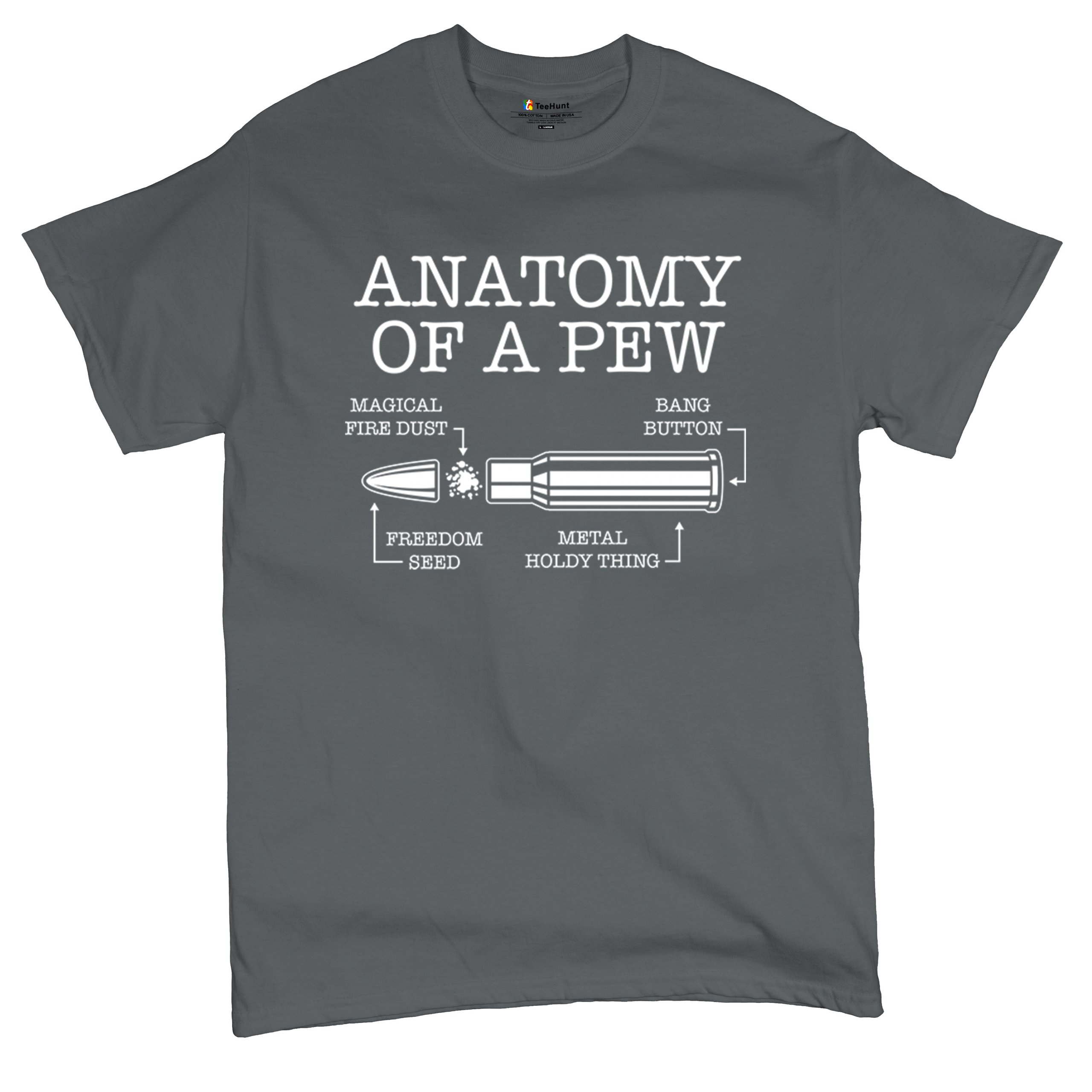 Anatomy of a Pew T-shirt 2nd Amendment Right to Bear Arms Patriotic Men's Tee - Picture 55 of 71