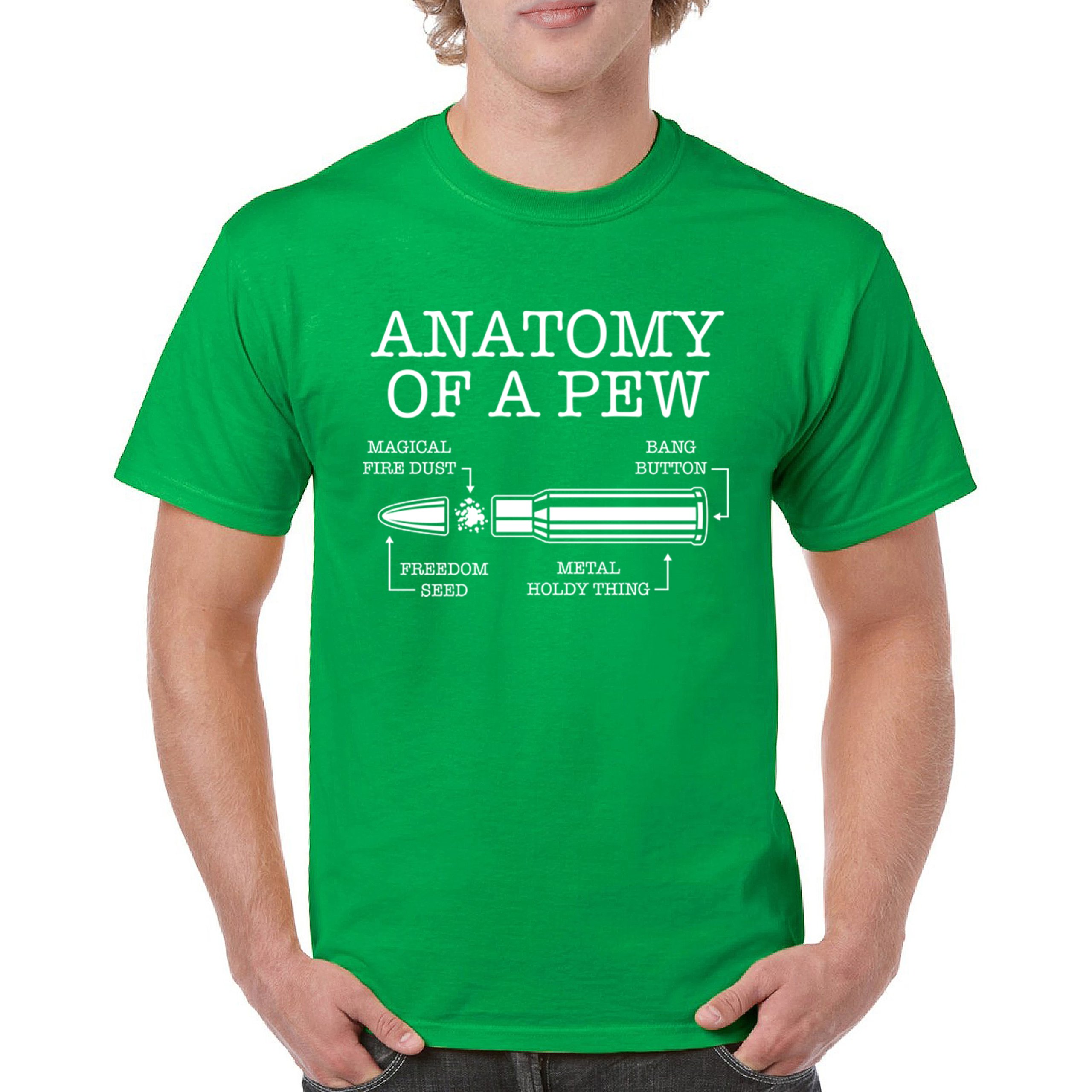 Anatomy of a Pew T-shirt 2nd Amendment Right to Bear Arms Patriotic Men's Tee - Picture 37 of 71