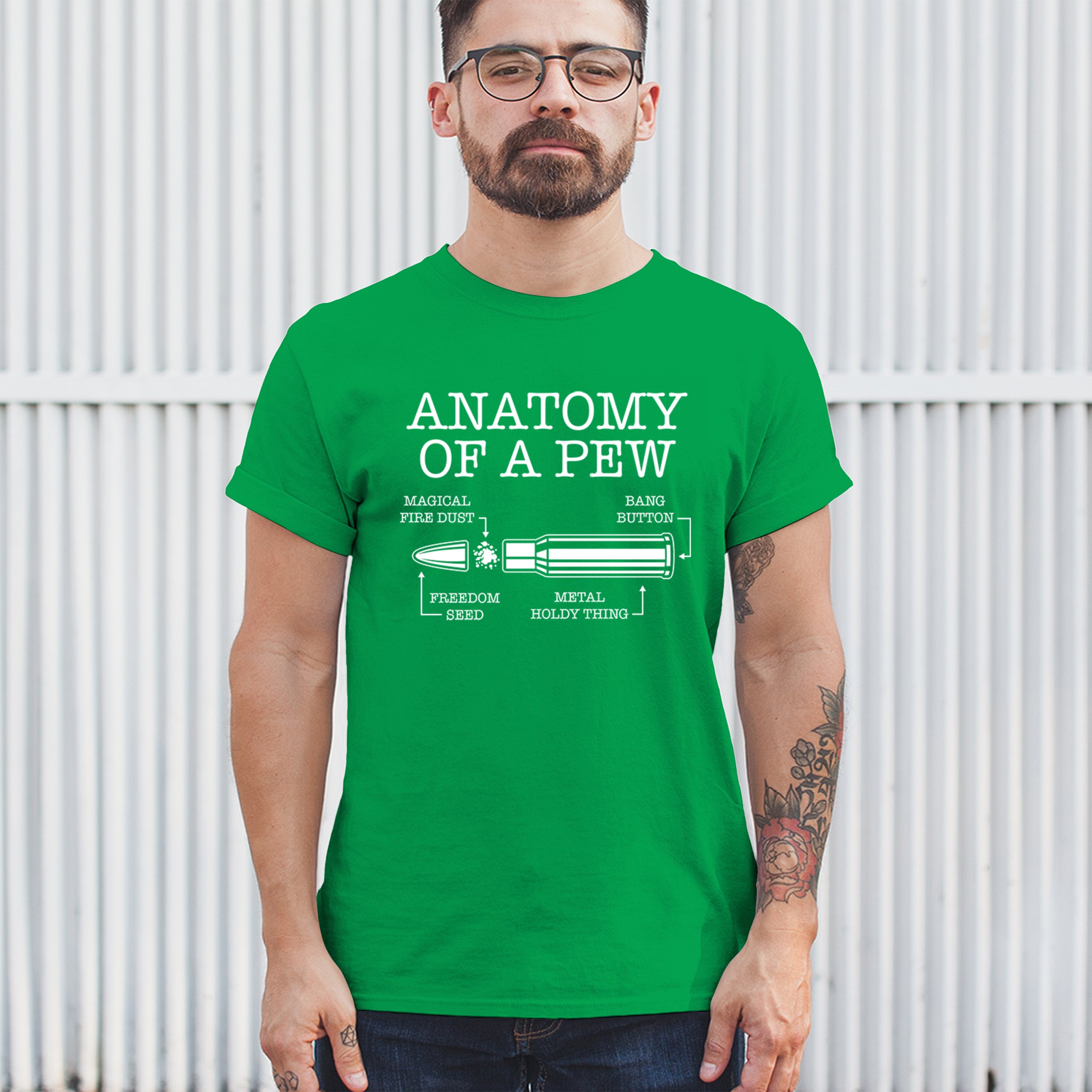 Anatomy of a Pew T-shirt 2nd Amendment Right to Bear Arms Patriotic Men's Tee - Picture 40 of 71
