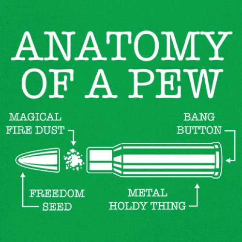 Anatomy of a Pew T-shirt 2nd Amendment Right to Bear Arms Patriotic Men's Tee - Picture 39 of 71