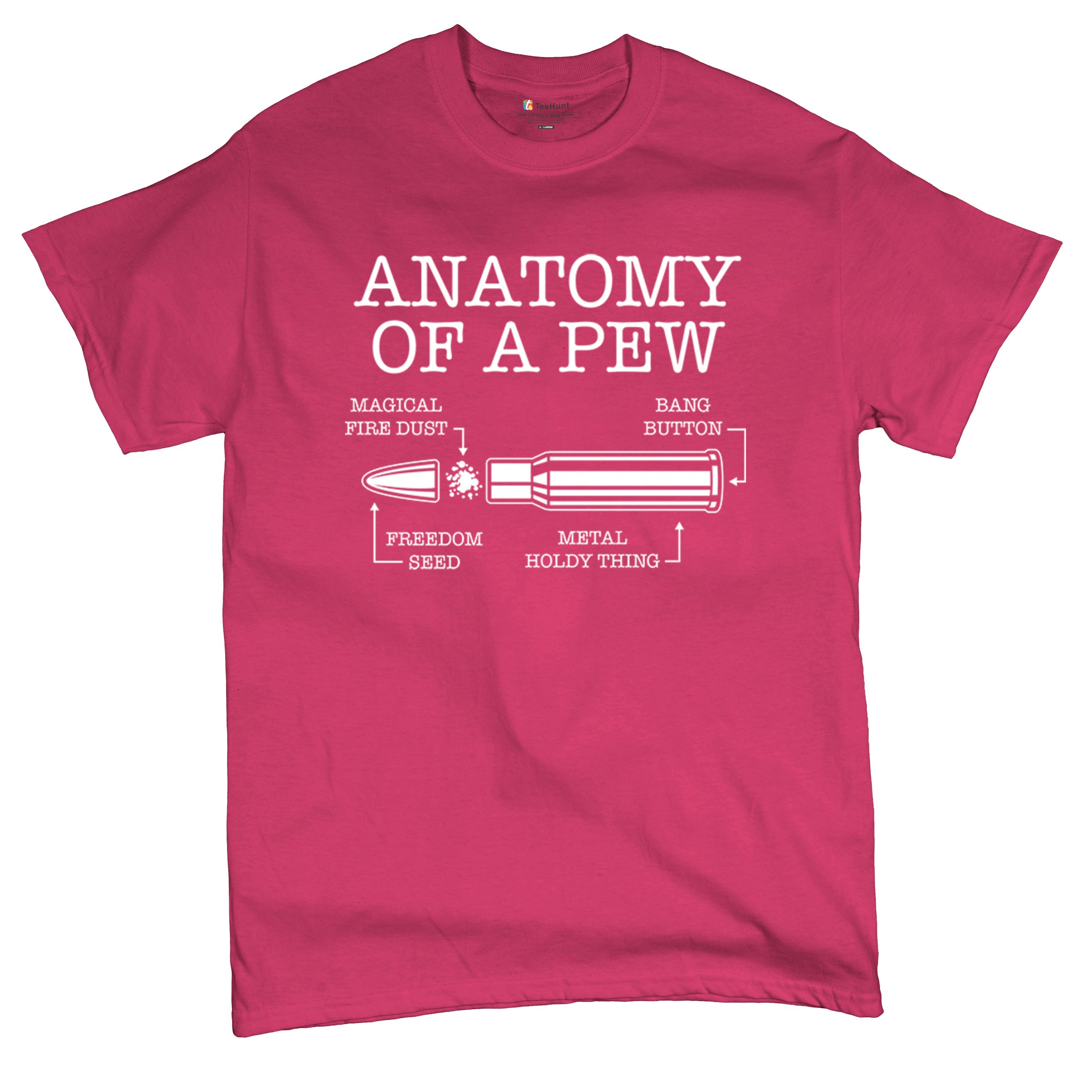 Anatomy of a Pew T-shirt 2nd Amendment Right to Bear Arms Patriotic Men's Tee - Picture 13 of 71