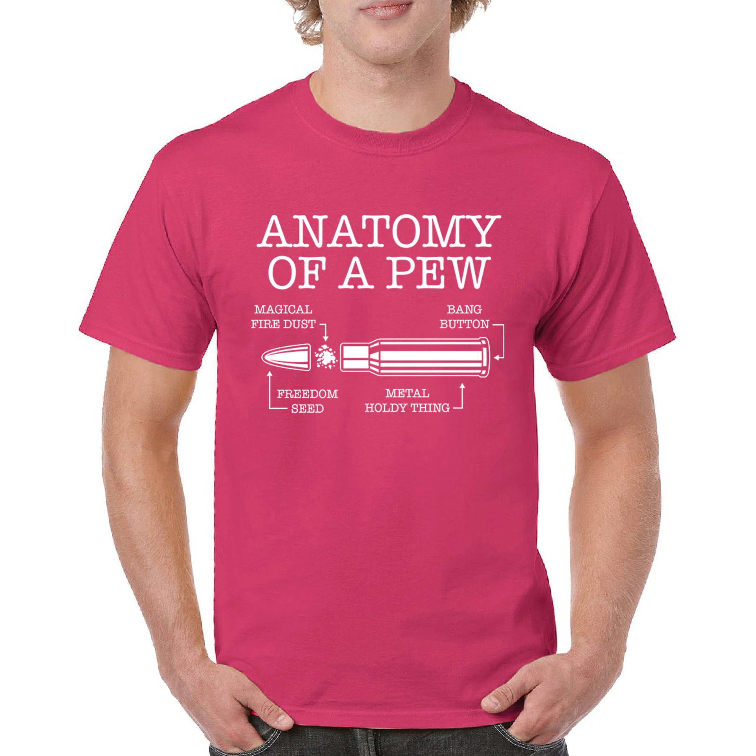 Anatomy of a Pew T-shirt 2nd Amendment Right to Bear Arms Patriotic Men's Tee - Picture 9 of 71