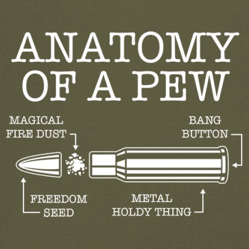 Anatomy of a Pew T-shirt 2nd Amendment Right to Bear Arms Patriotic Men's Tee - Picture 60 of 71
