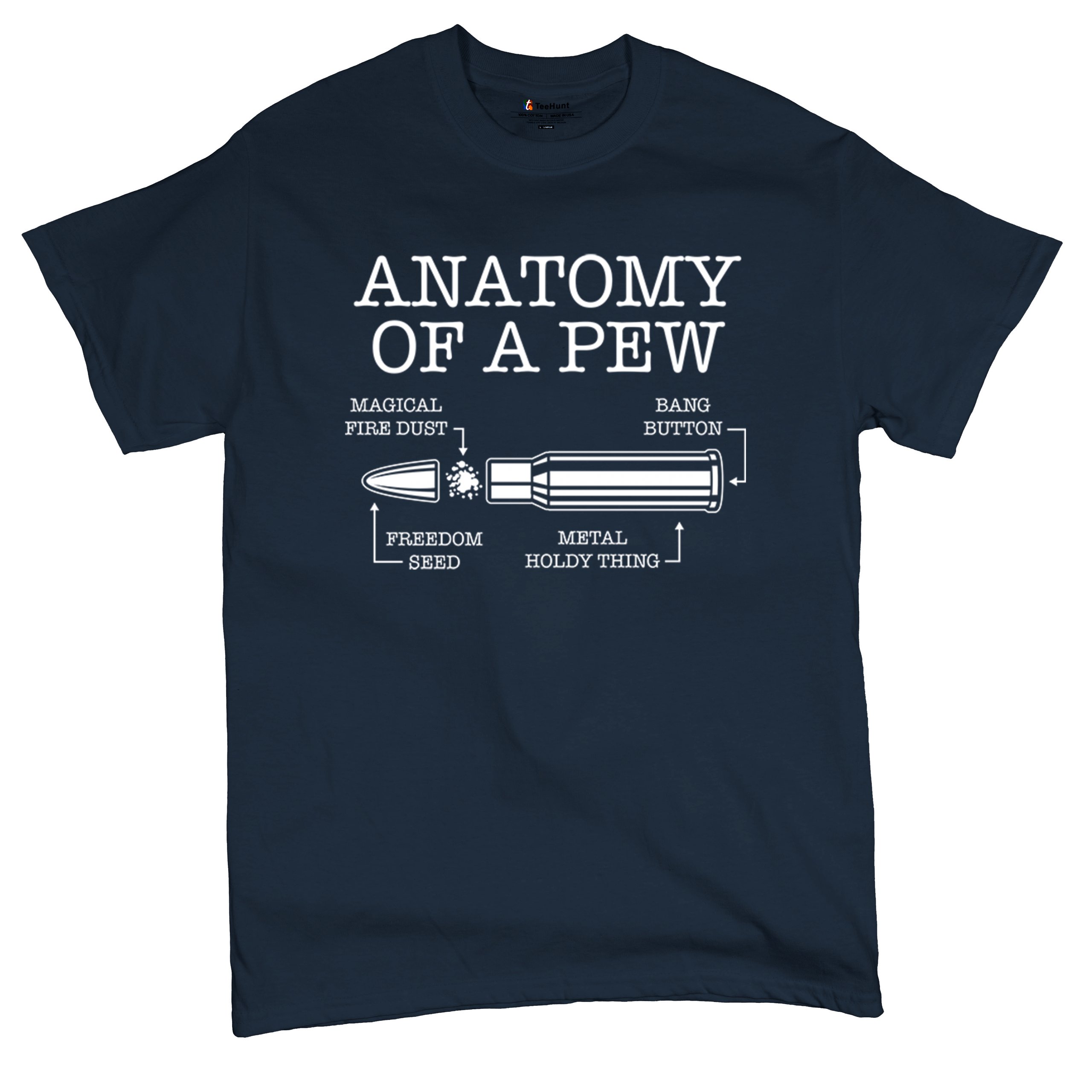 Anatomy of a Pew T-shirt 2nd Amendment Right to Bear Arms Patriotic Men's Tee - Picture 34 of 71