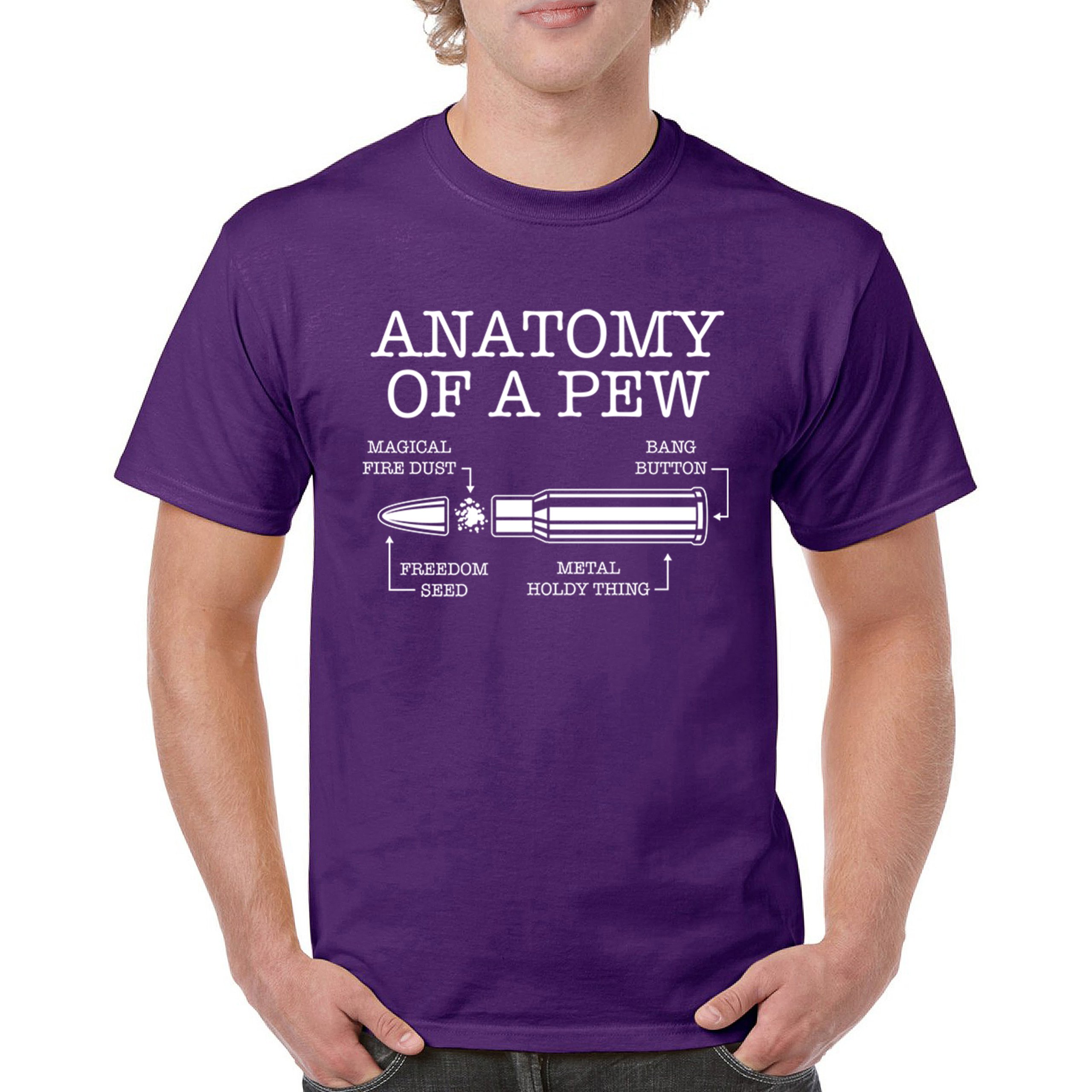 Anatomy of a Pew T-shirt 2nd Amendment Right to Bear Arms Patriotic Men's Tee - Picture 16 of 71