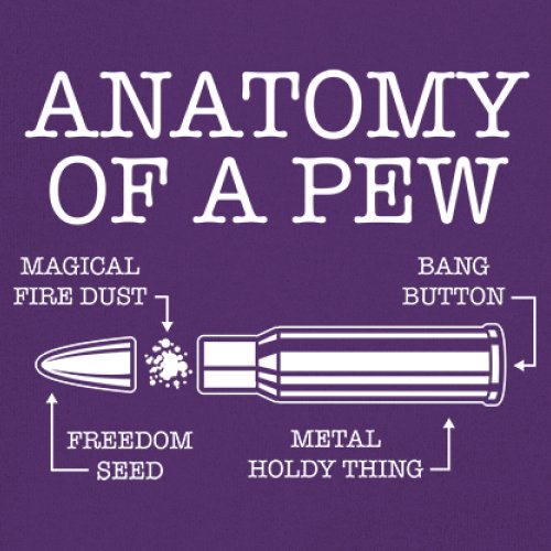 Anatomy of a Pew T-shirt 2nd Amendment Right to Bear Arms Patriotic Men's Tee - Picture 18 of 71