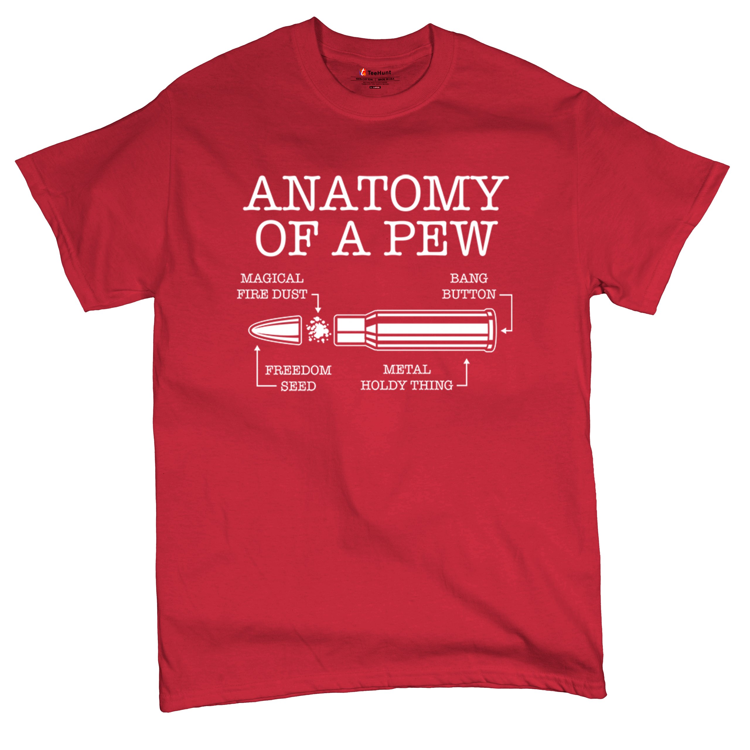 Anatomy of a Pew T-shirt 2nd Amendment Right to Bear Arms Patriotic Men's Tee - Picture 27 of 71