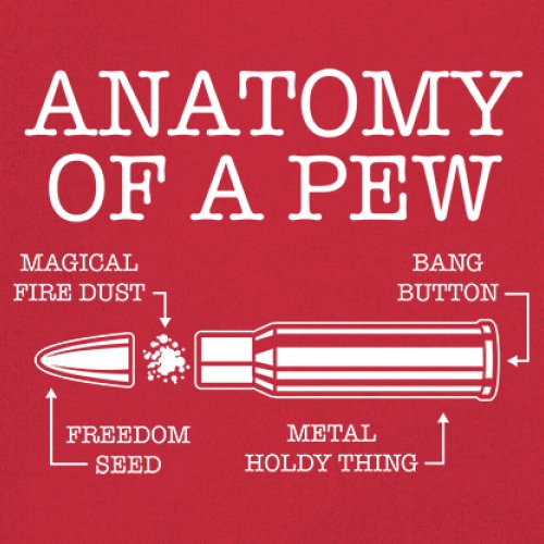 Anatomy of a Pew T-shirt 2nd Amendment Right to Bear Arms Patriotic Men's Tee - Picture 25 of 71