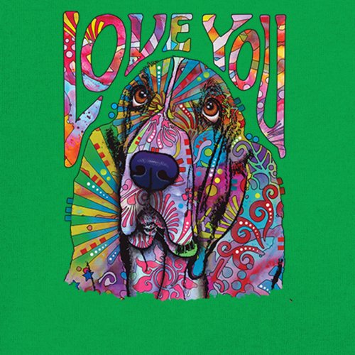 Dean Russo Cute Love You Basset Youth T-shirt Colorful Dog Neon Pet Kids - Picture 32 of 50