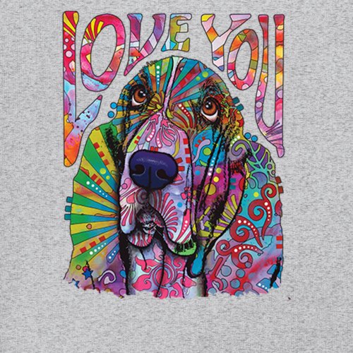 Dean Russo Cute Love You Basset Youth T-shirt Colorful Dog Neon Pet Kids - Picture 11 of 50