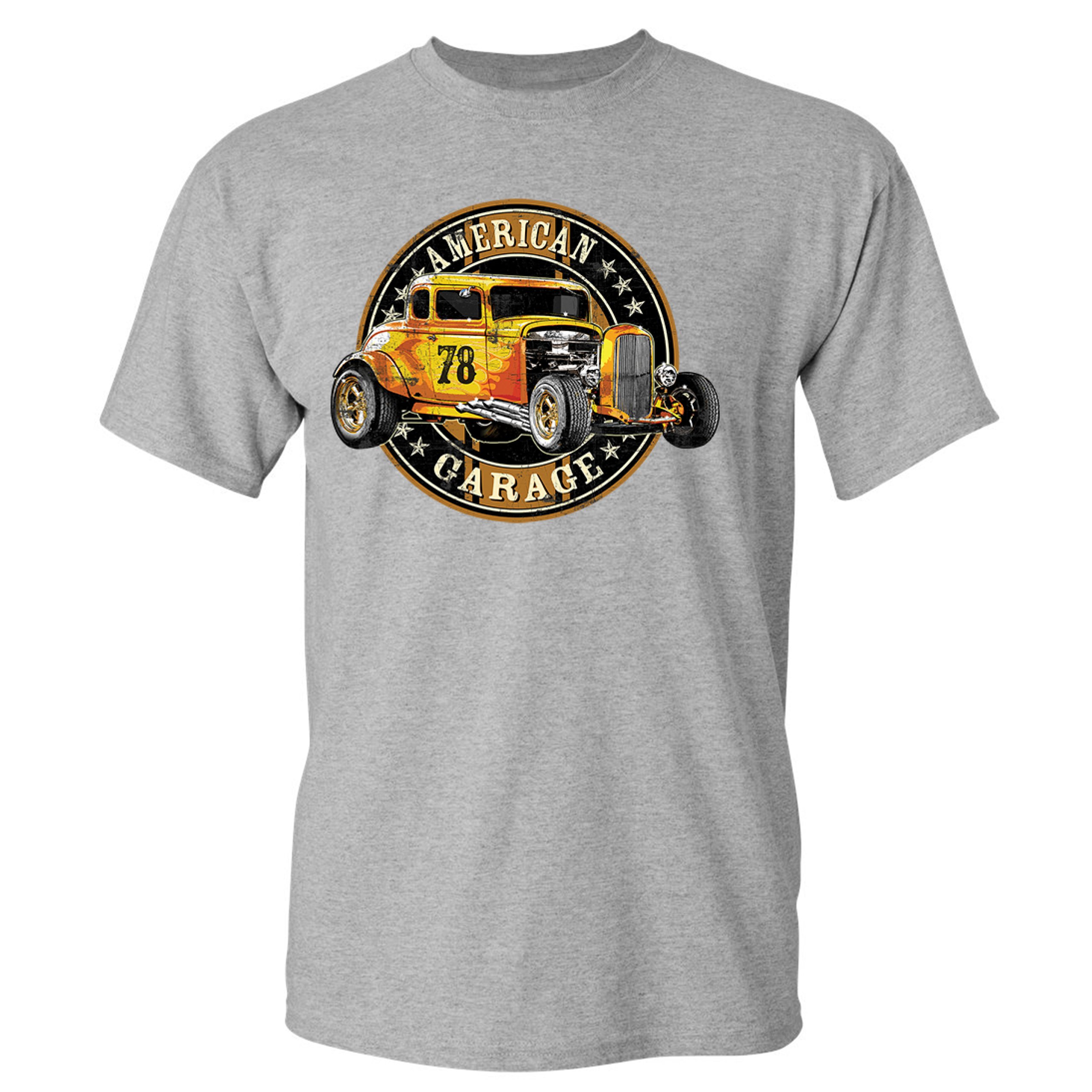 American Garage T-shirt Retro Hot Rod Vintage American Muscle Men's Tee ...